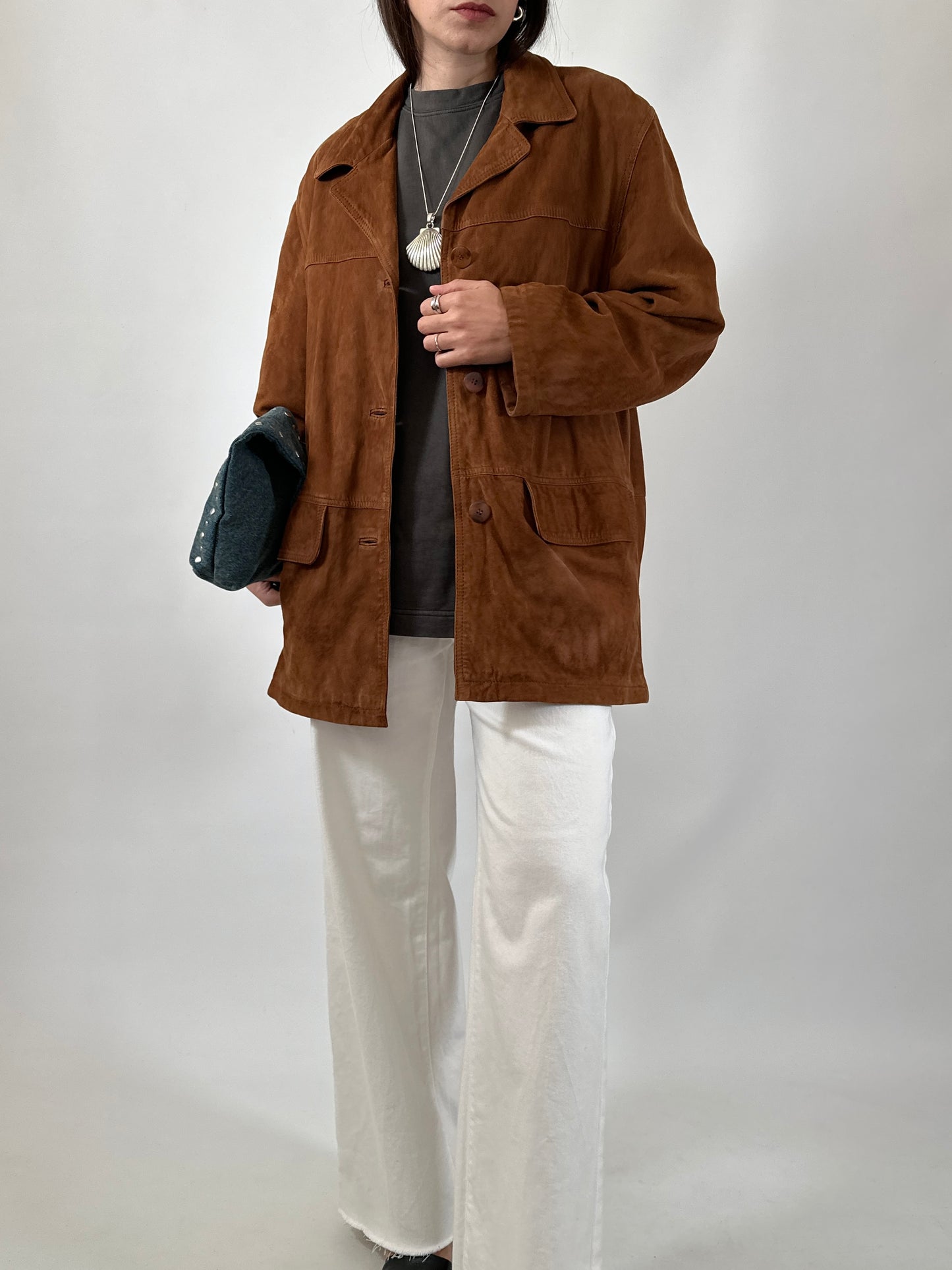 Suede Leather Relaxed Fit Jacket
