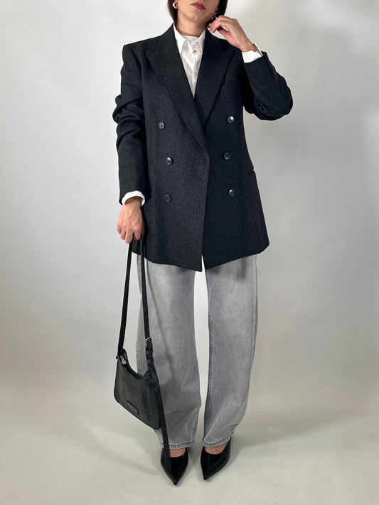 Vintage tailored pinstriped blazer