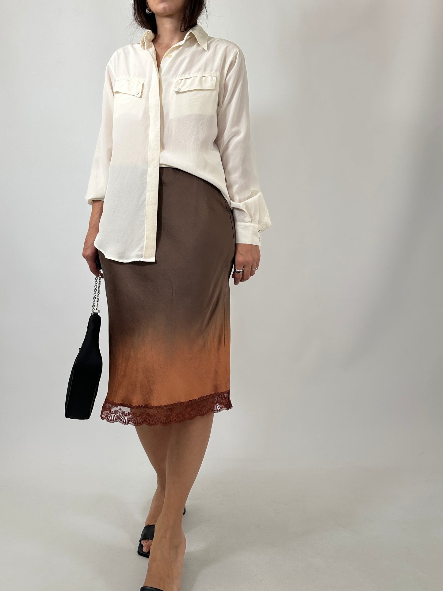 Dégradé Pure Silk Slip Skirt