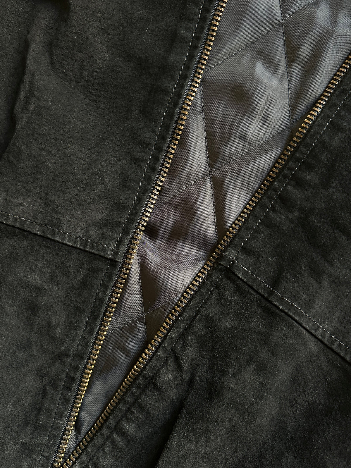 Black Suede Zip-up Jacket