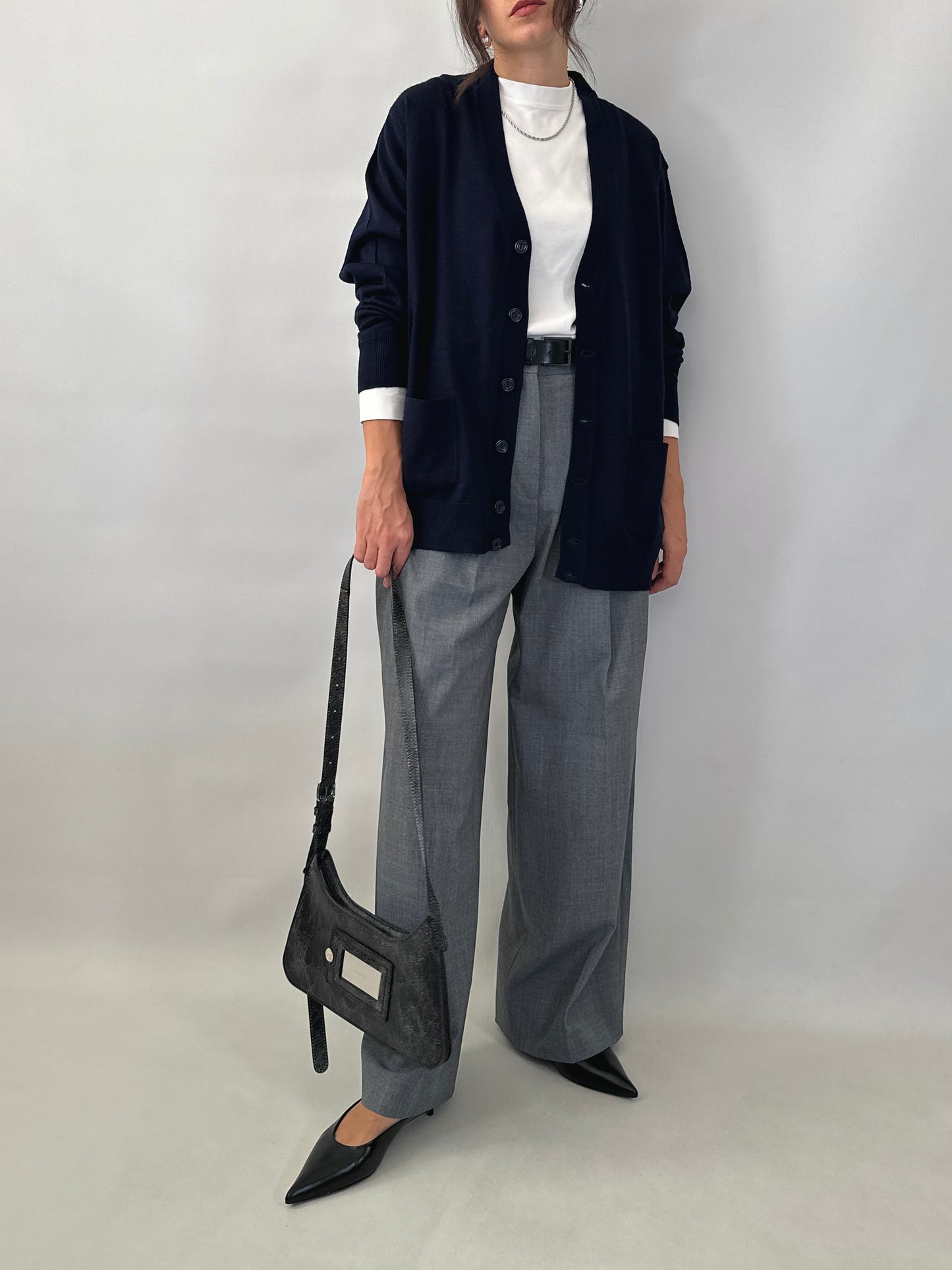 Essential blue cardigan