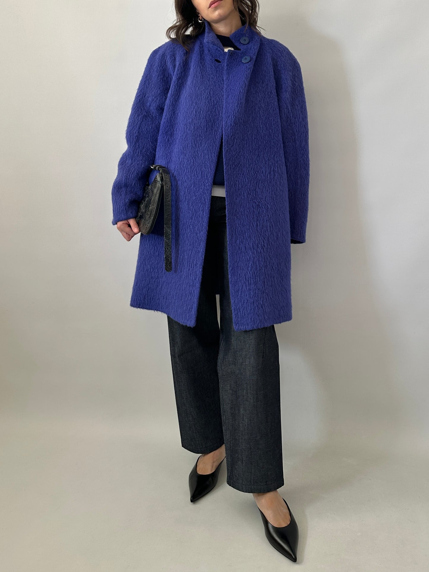 Authentic 1980s Agnona alpaca wool coat