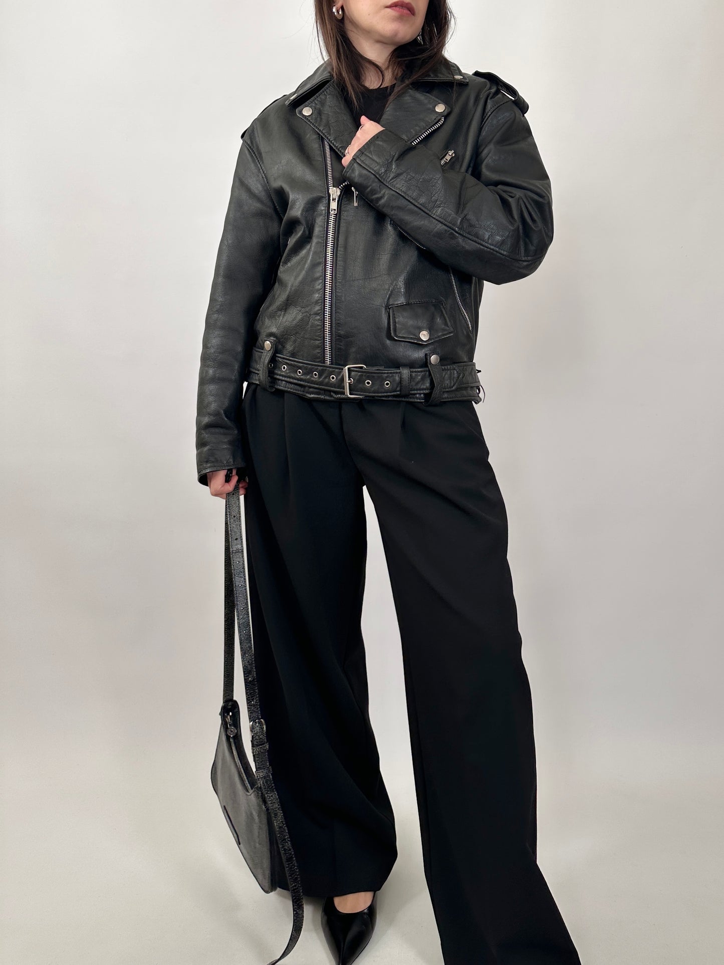 Vintage Leather Perfecto Biker Jacket