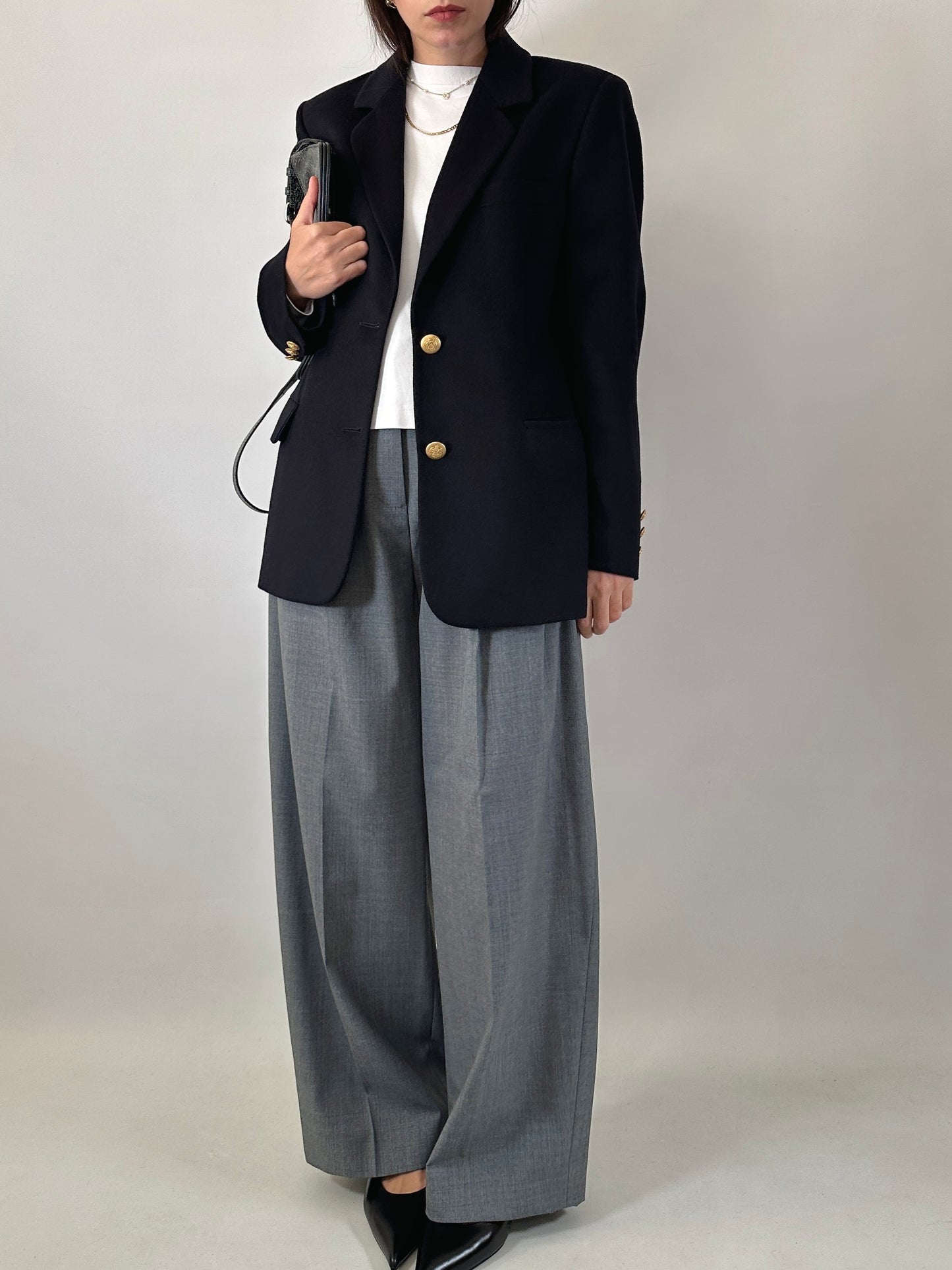 Vintage cashmere blend blazer