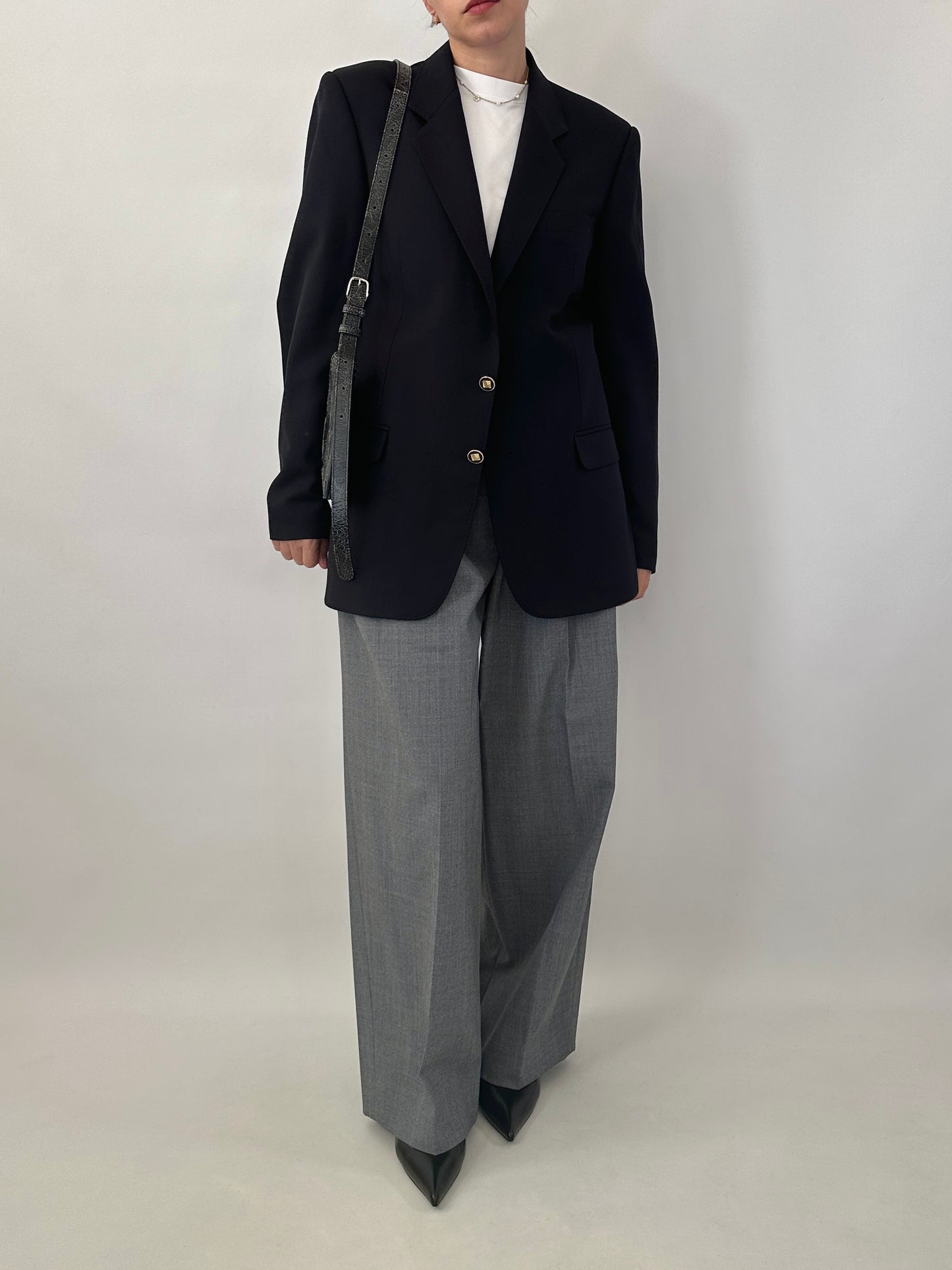 Vintage tailored jacket with gold-tone buttons