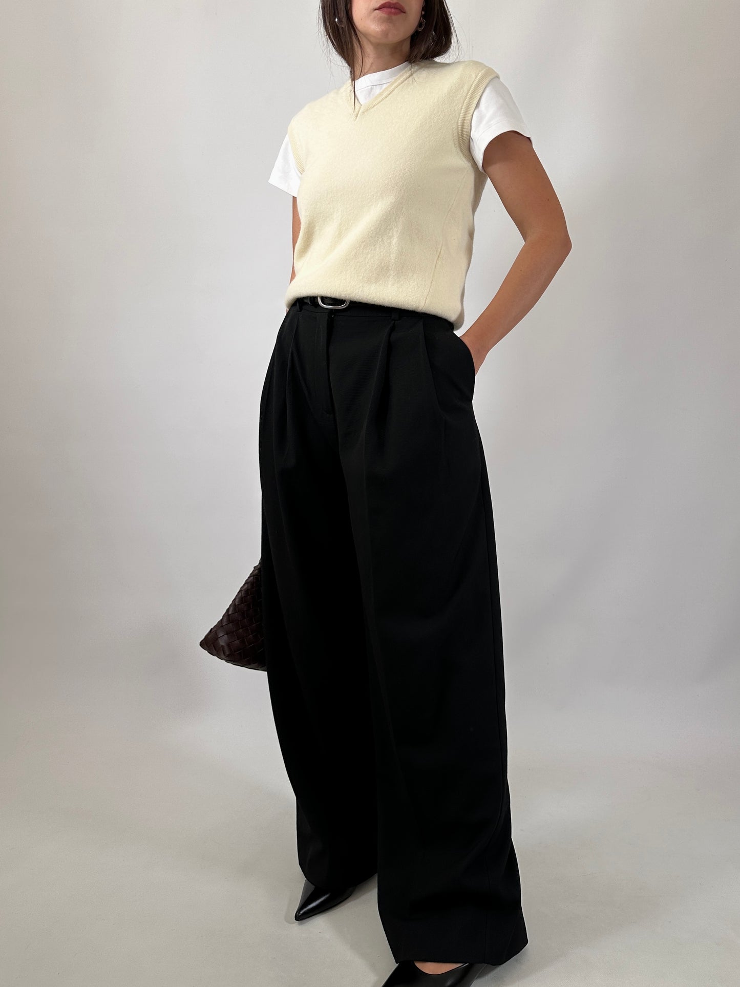 Butter Yellow Wool Sweater Vest