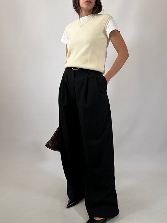 Butter Yellow Wool Sweater Vest