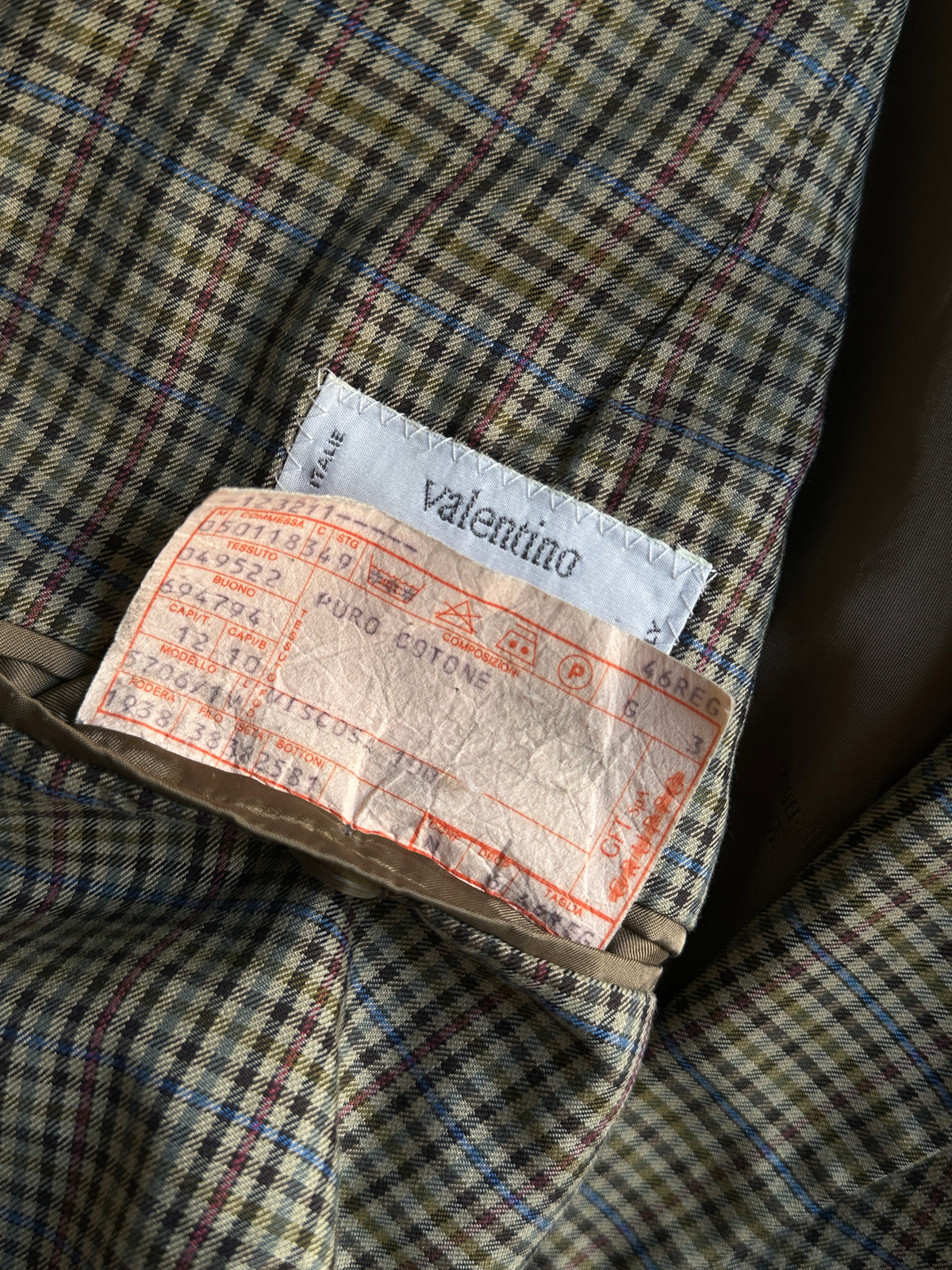 Valentino Prince of Wales Cotton Blazer