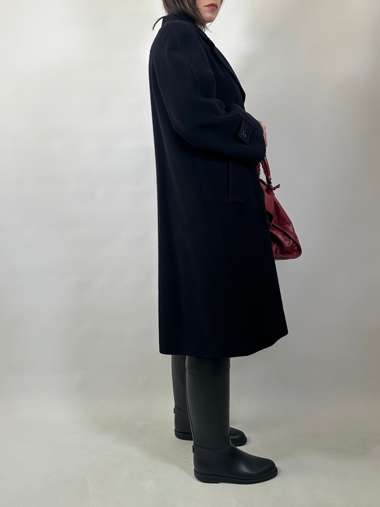 Vintage Blue Pure Wool Coat