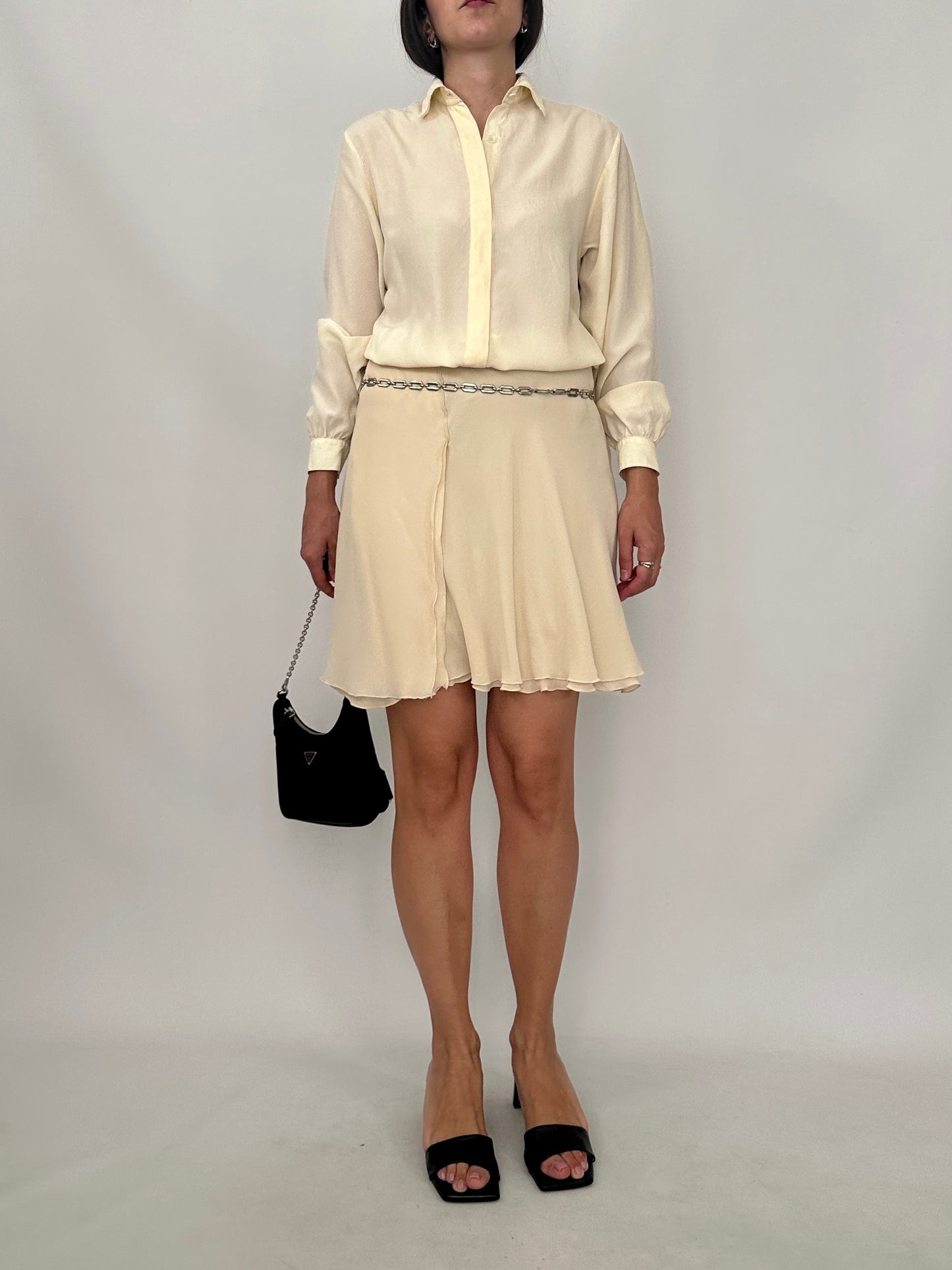 Vintage Silk Mini Skirt
