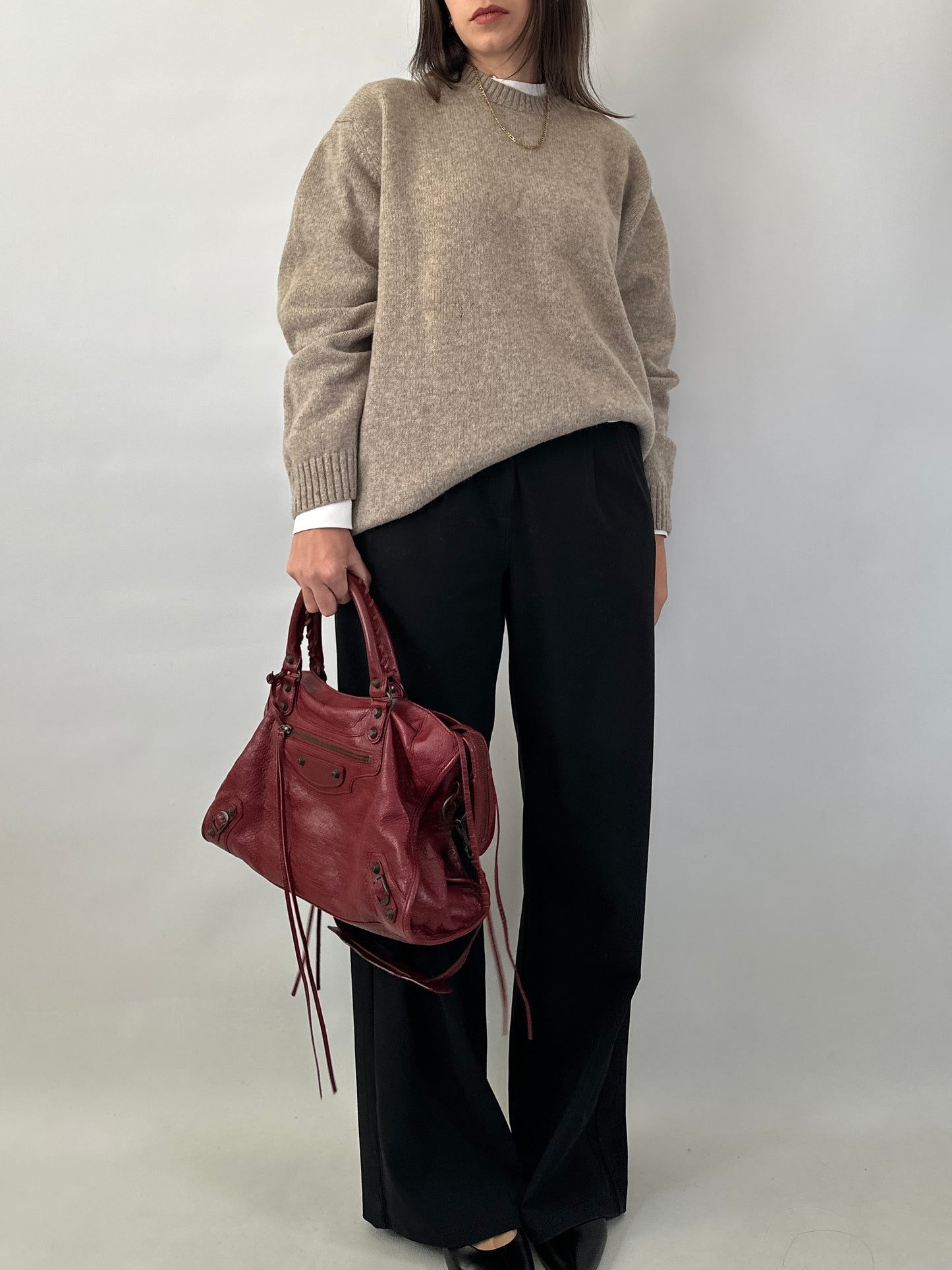 Pure wool oversized sweater