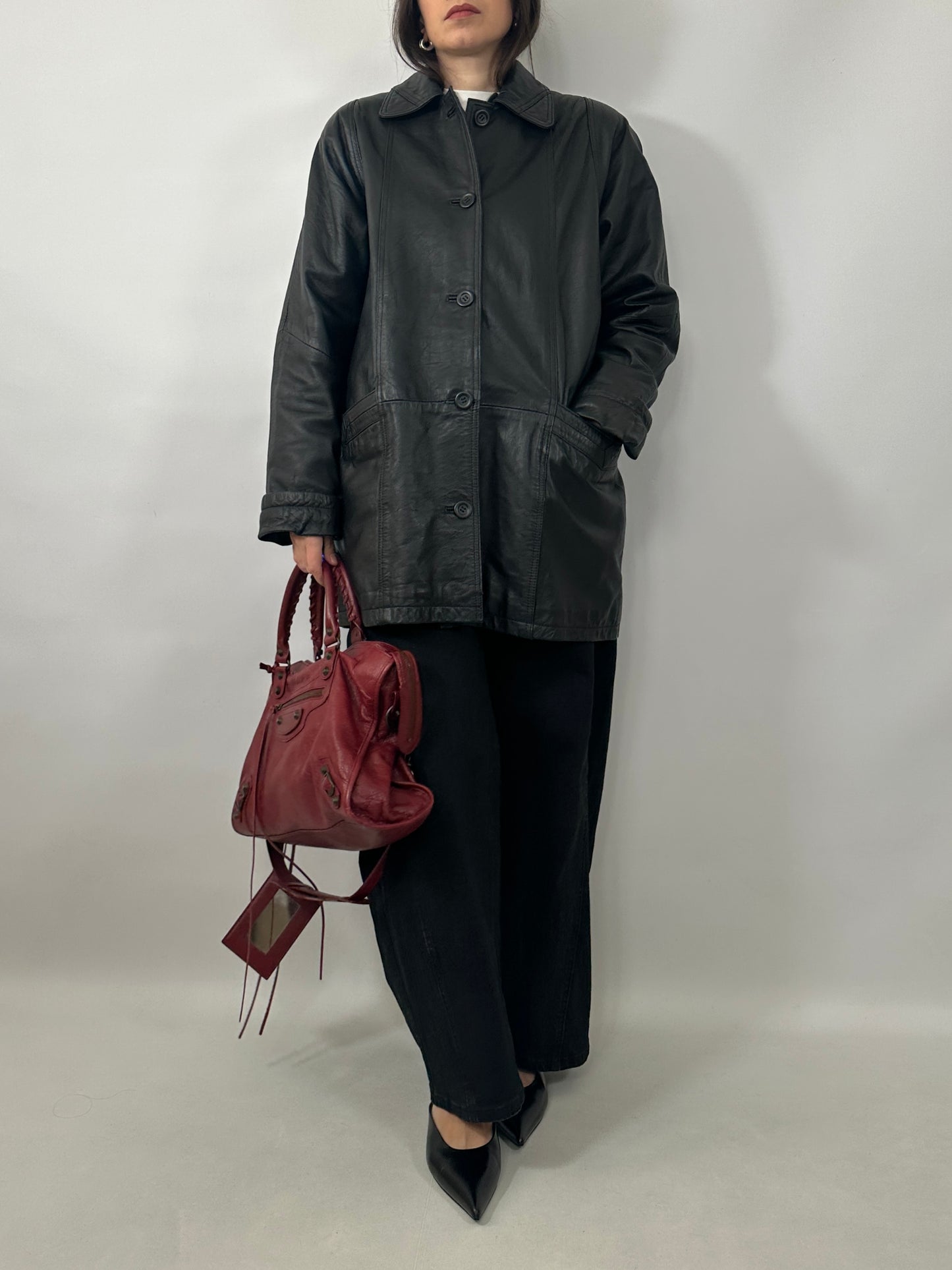 Vintage Leather Car Coat