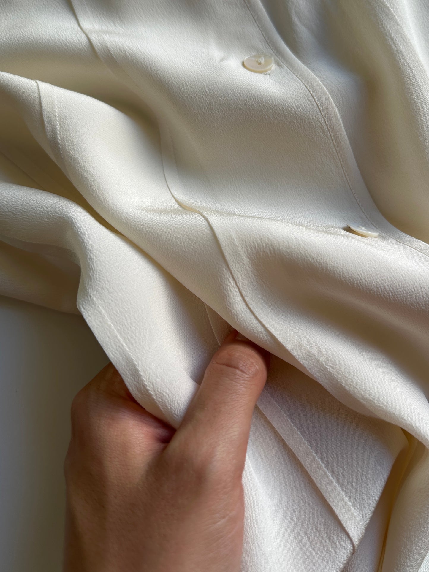 Vintage Pleated Silk Shell Top
