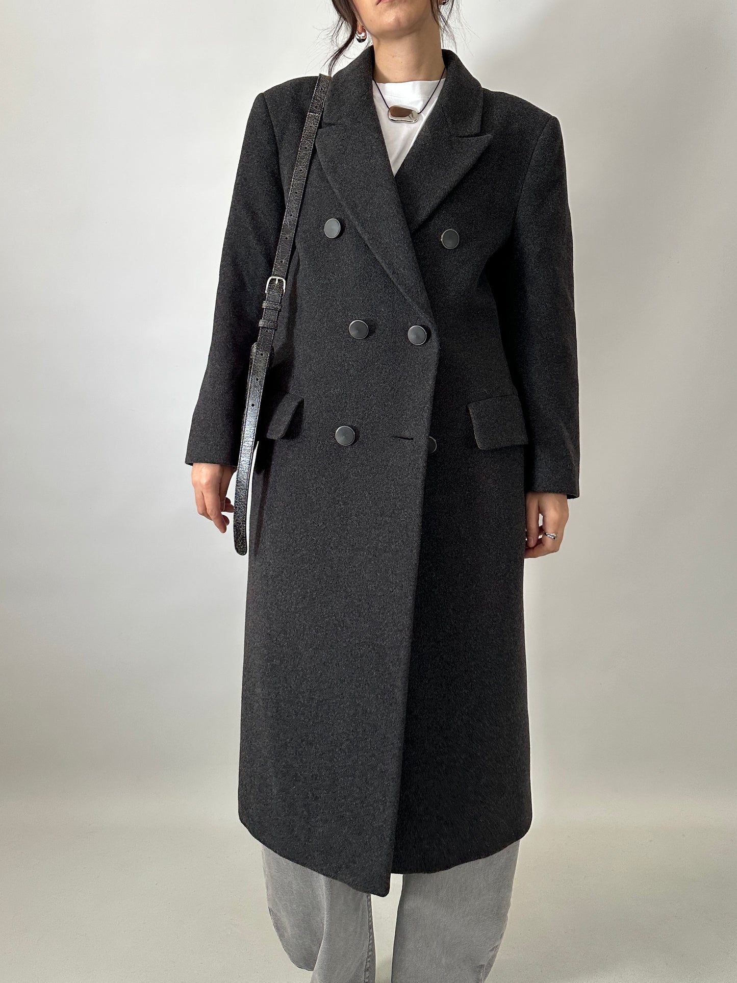 Tailored double-breasted wool coat