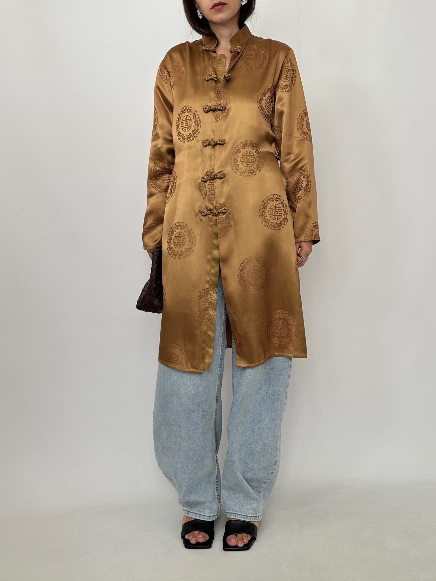 Silk Jacquard Mandarin Tunic