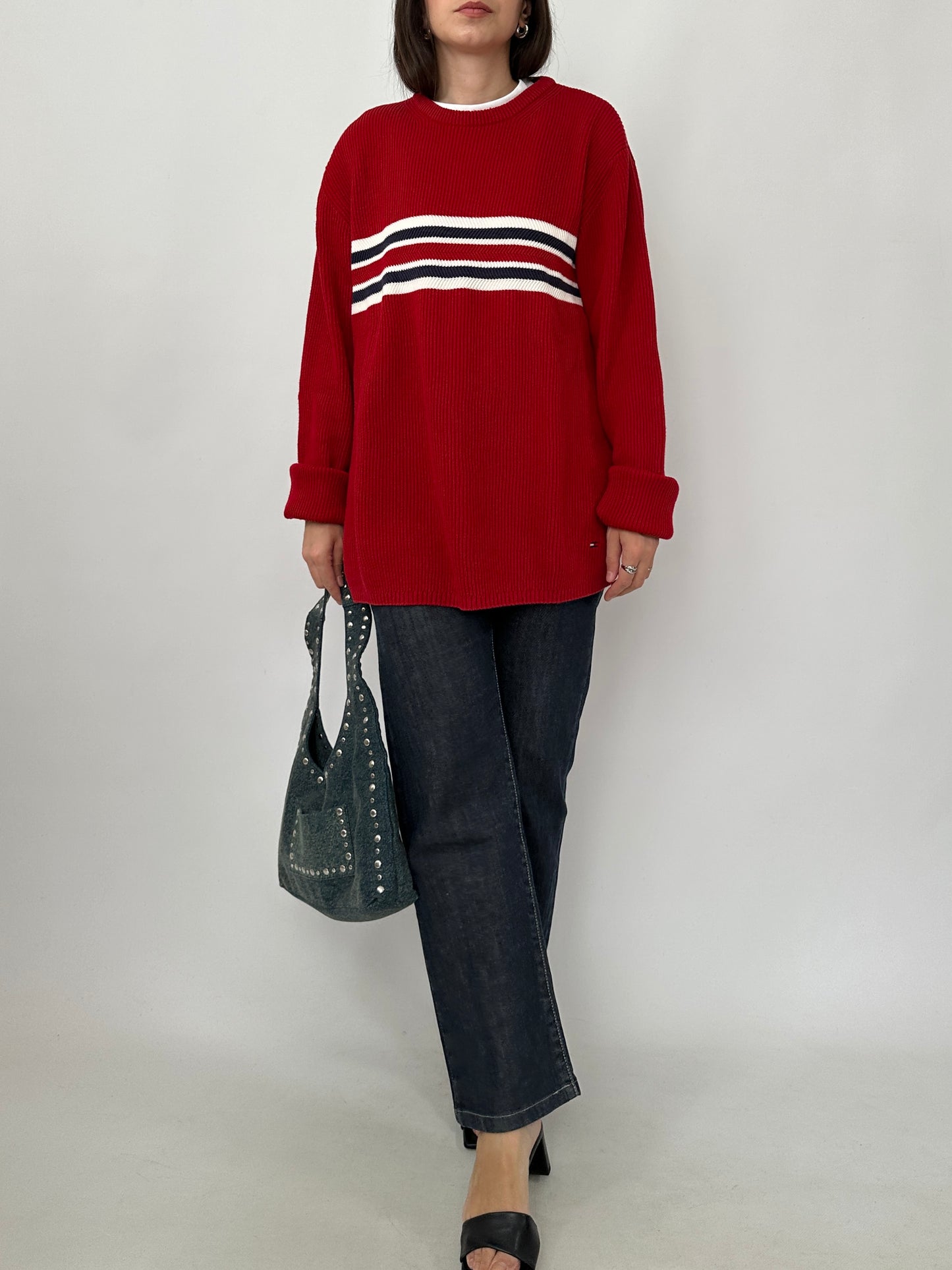 Tommy Hilfiger Rib Knit Pure Cotton Sweater
