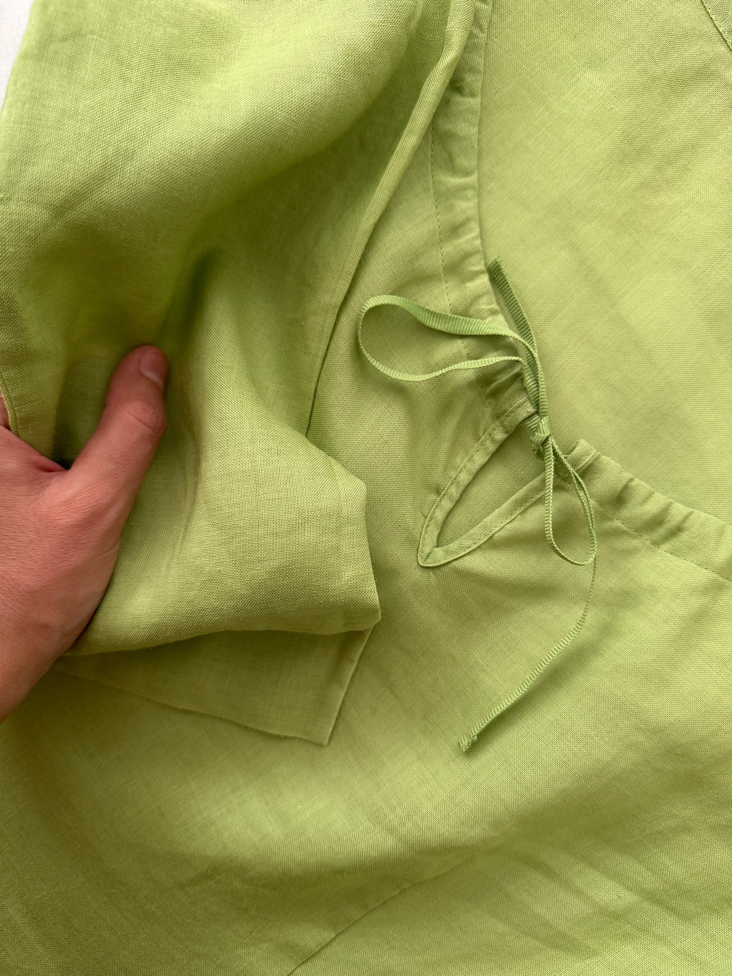 Lime green boho maxi dress