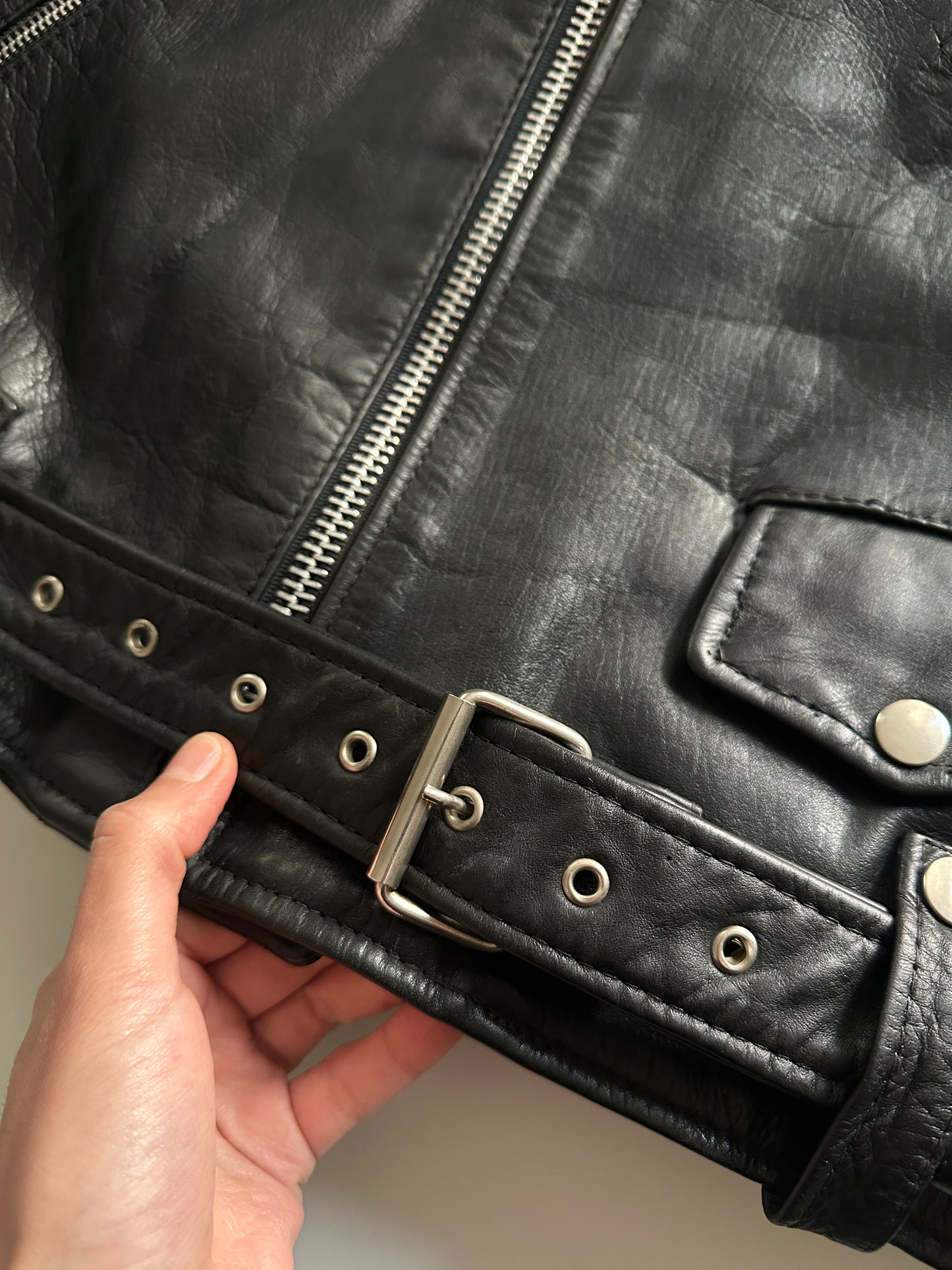 Vintage Leather Perfecto Biker Jacket
