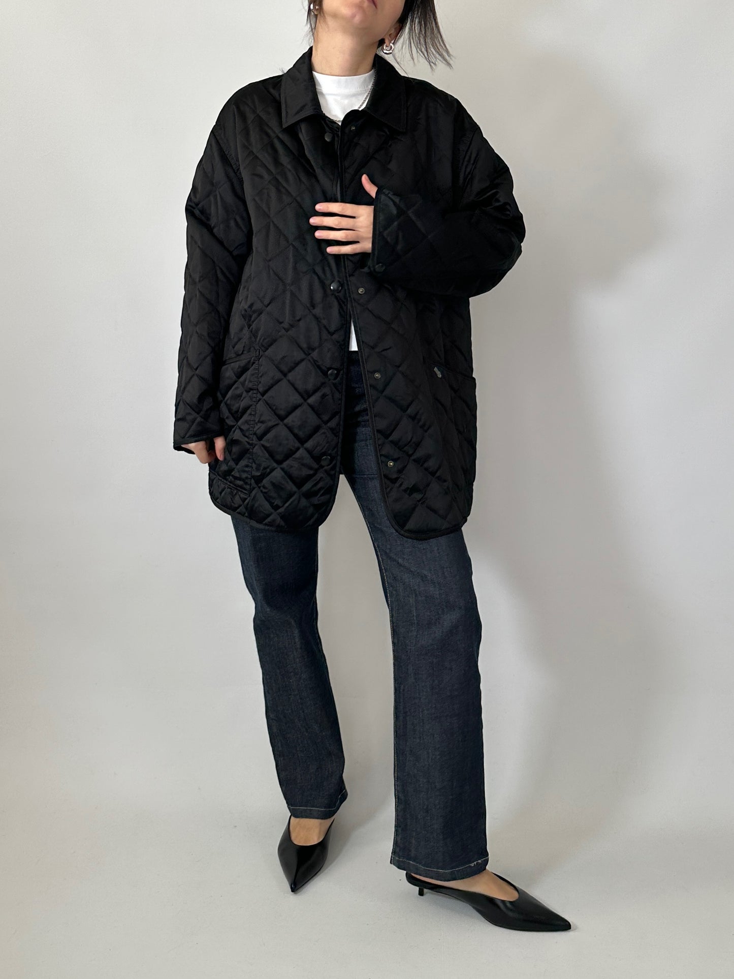 Quilted satin vintage jacket