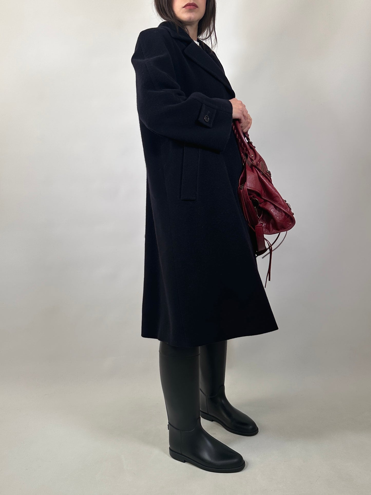 Vintage Blue Pure Wool Coat