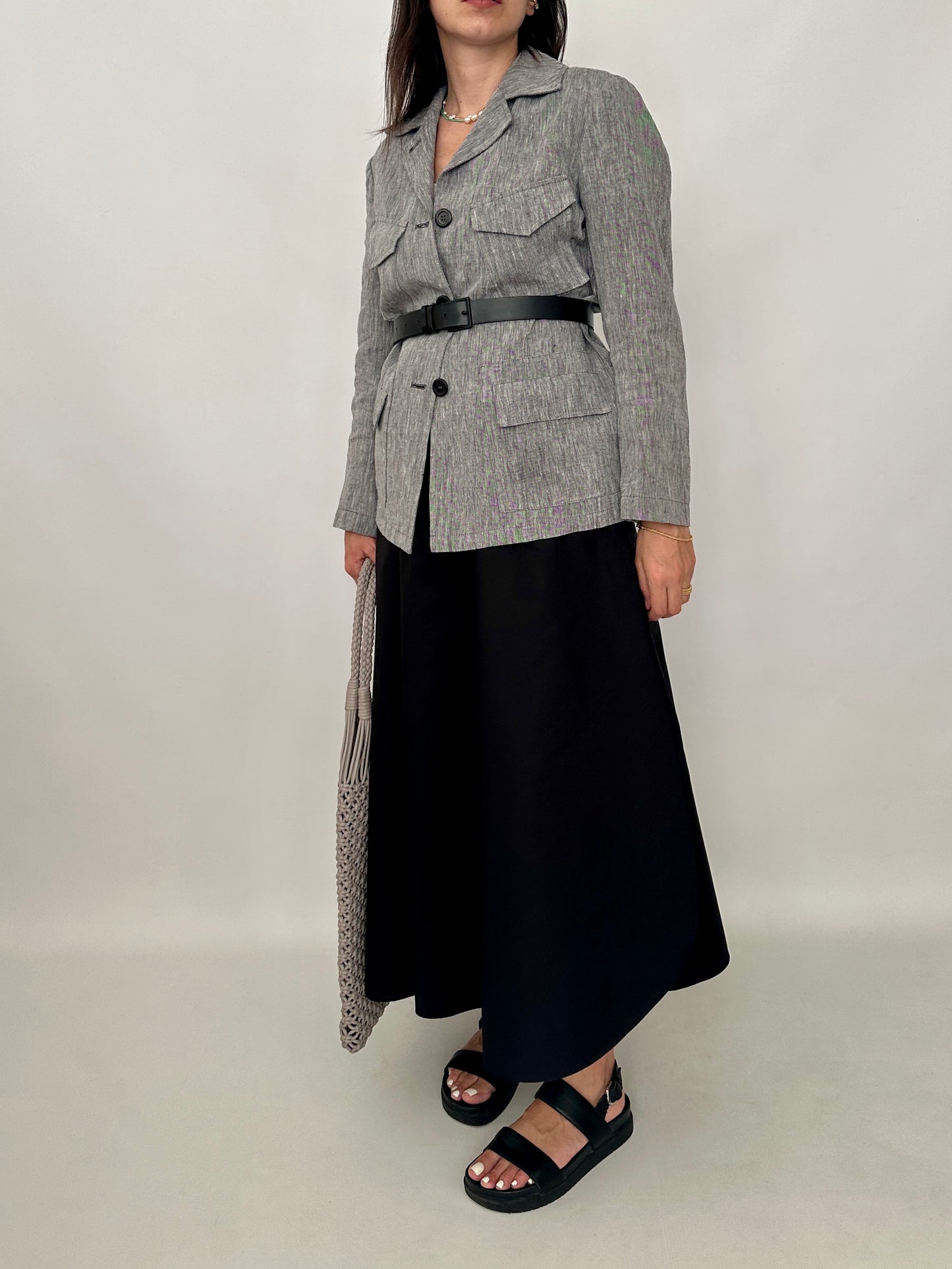 Max Mara pure linen utility jacket