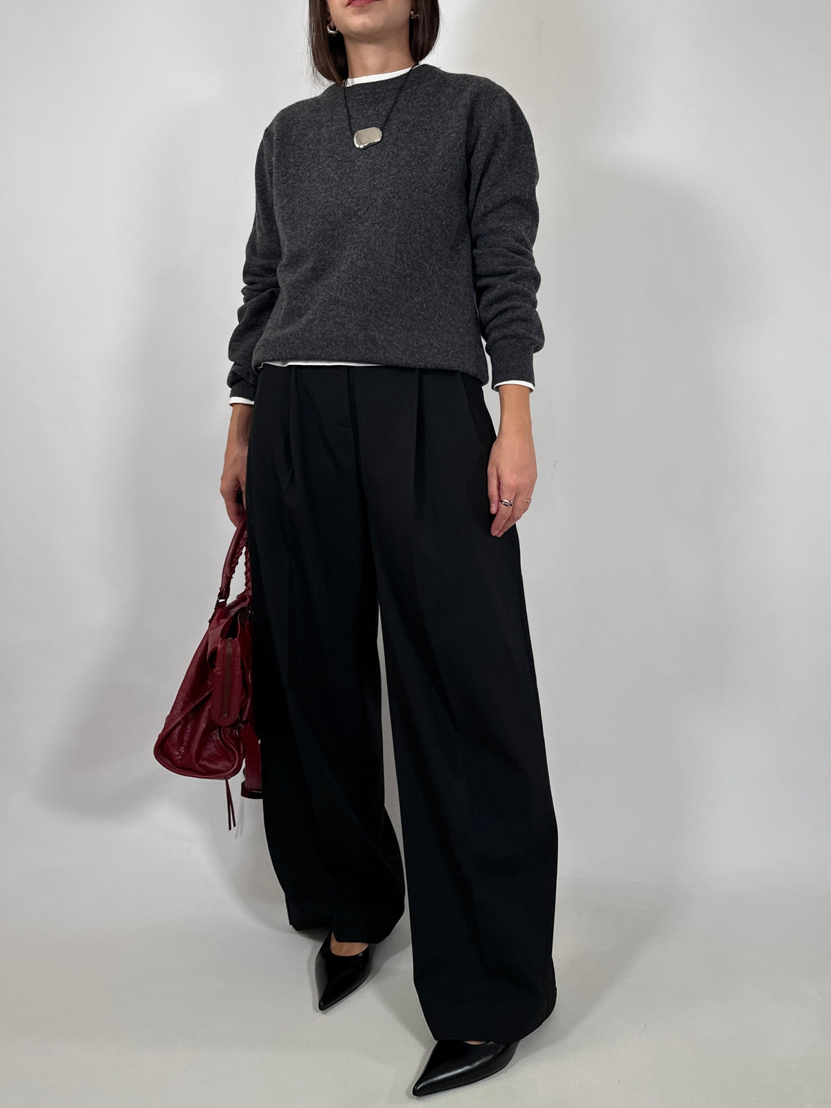 Soft Lambswool Dark Grey Sweater