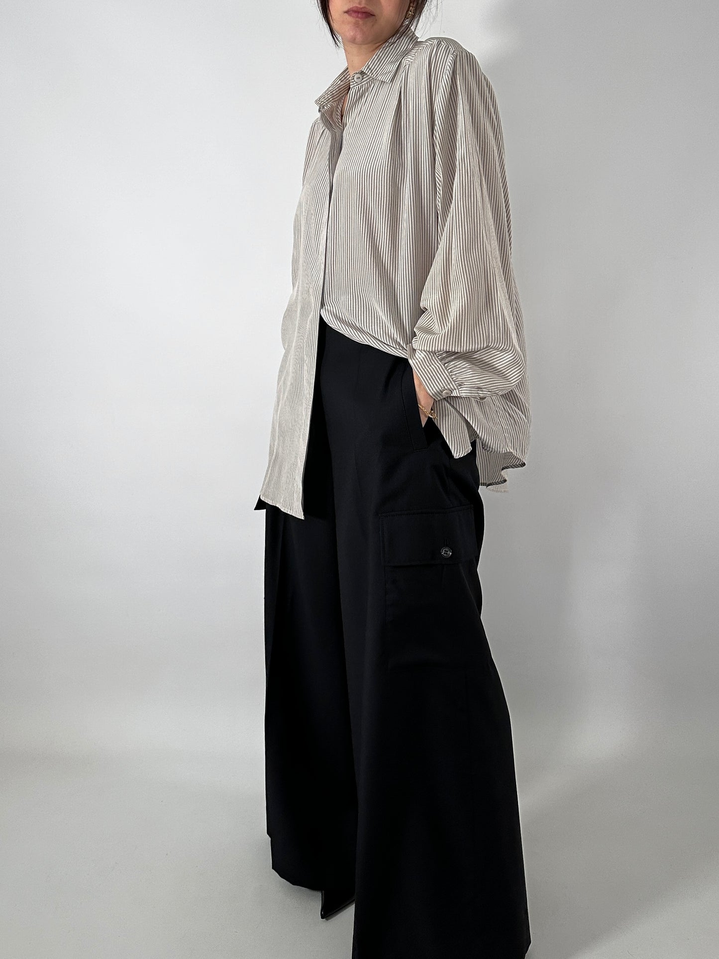 Striped vintage silk shirt