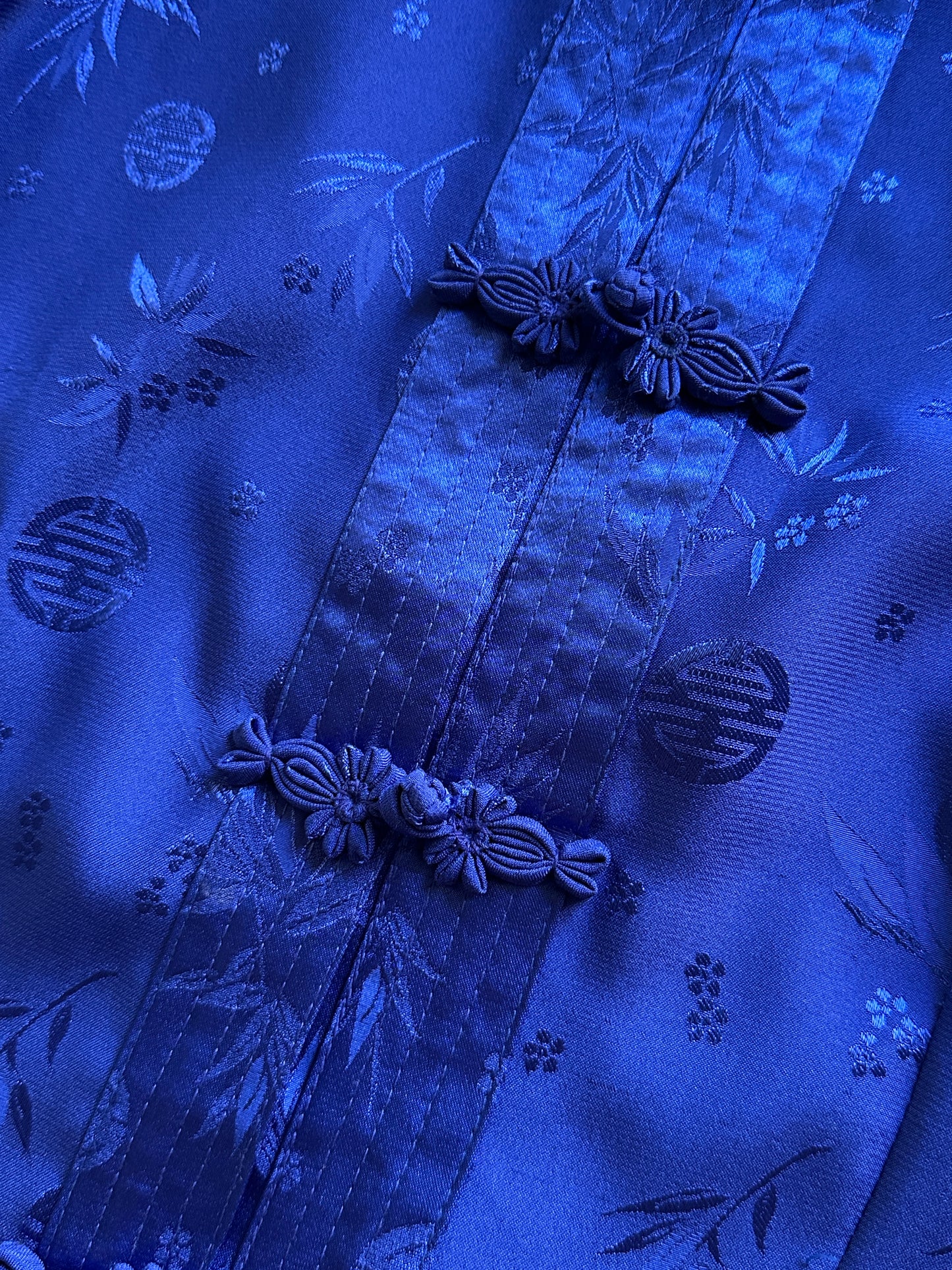 Blue Oriental Silk Top