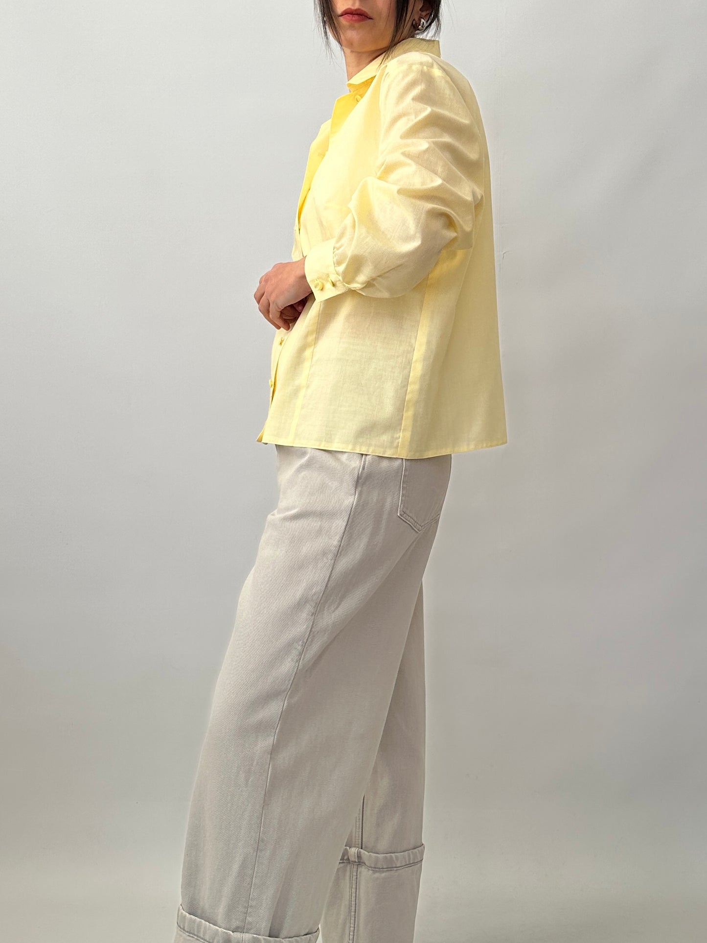 Butter yellow vintage shirt