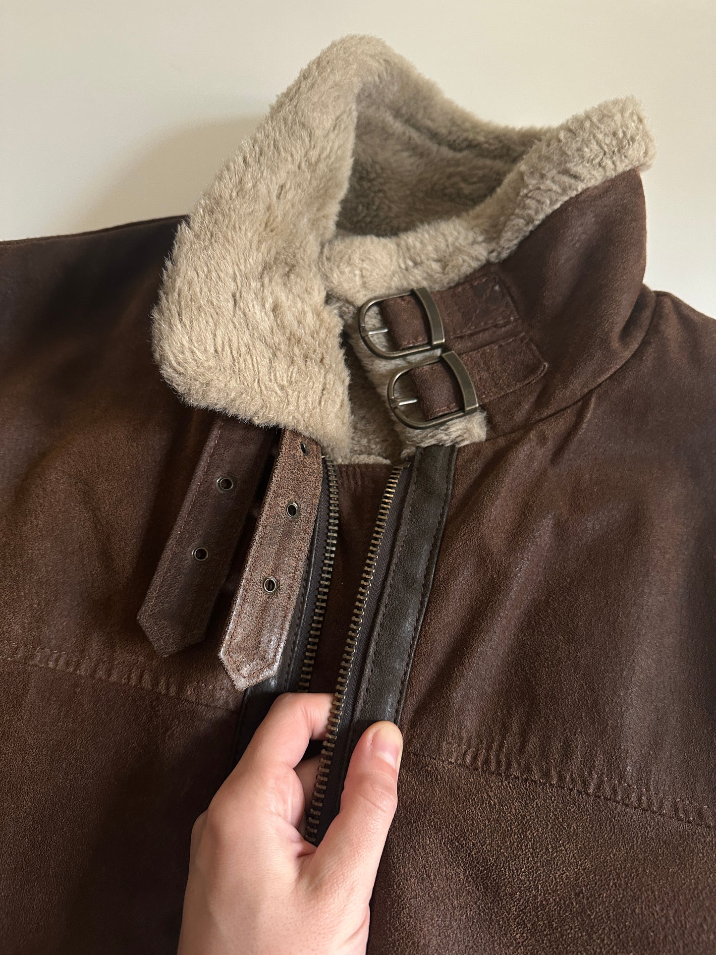 Aviator-Inspired Shearling Jacket