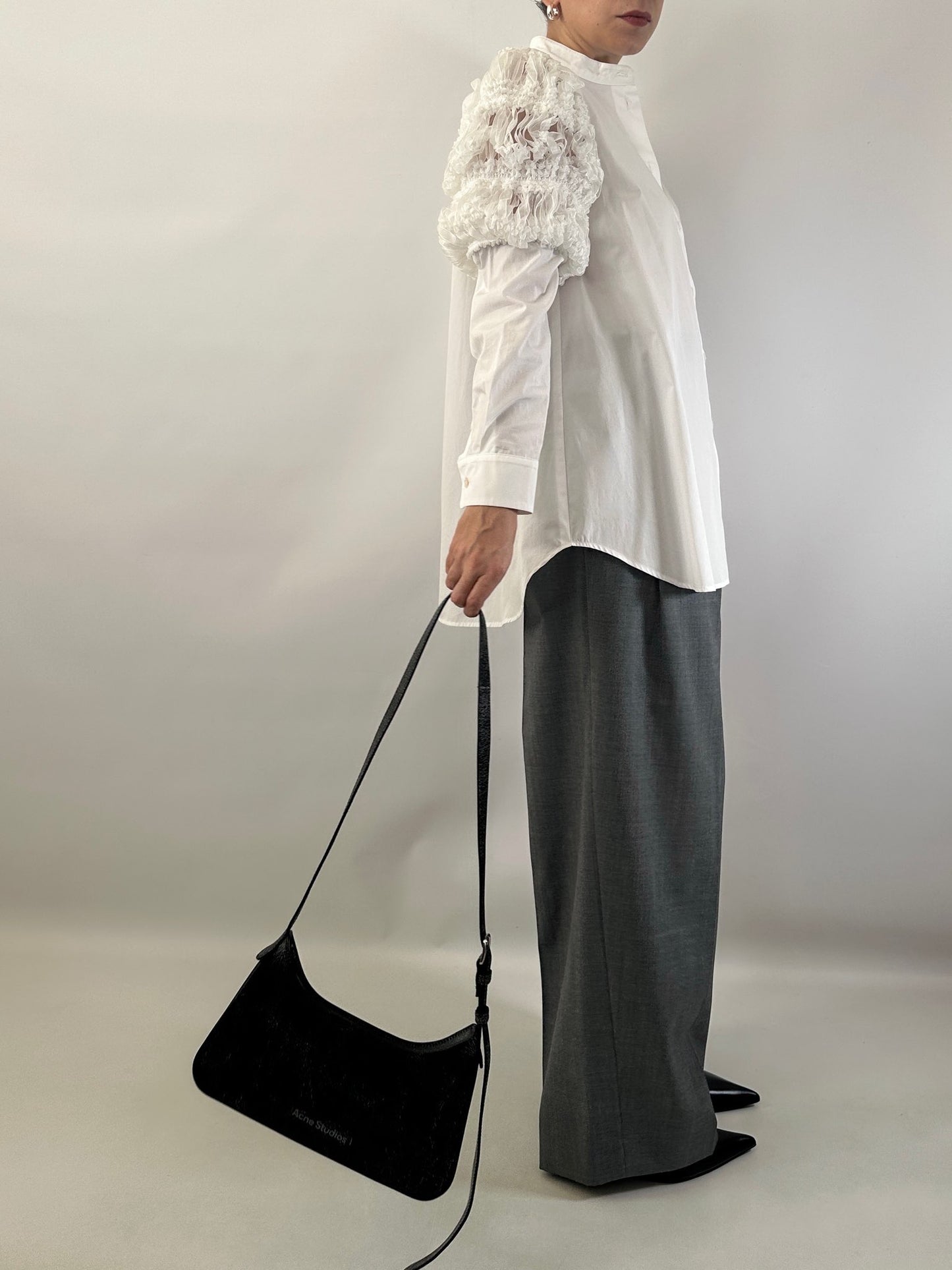 Weekend Max Mara shirt with organza puff shoulders