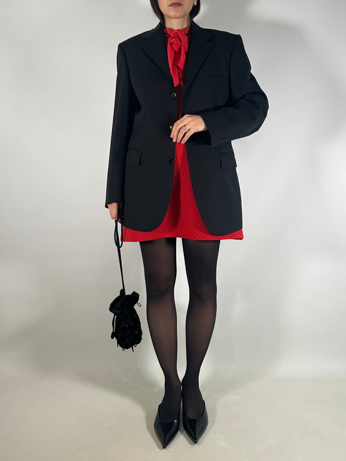 Black Wool Tailored Jacket