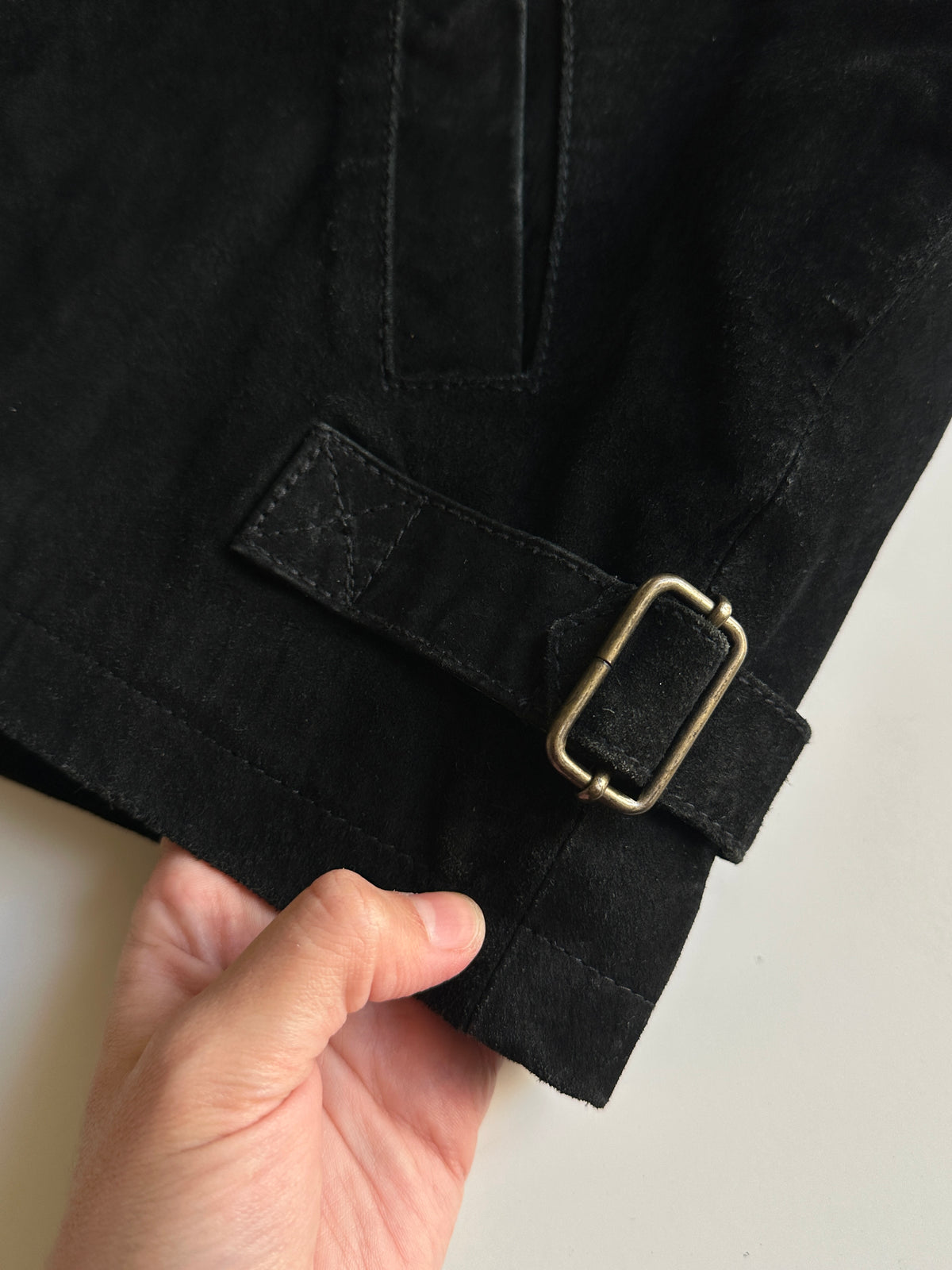 Black Suede Zip-up Jacket