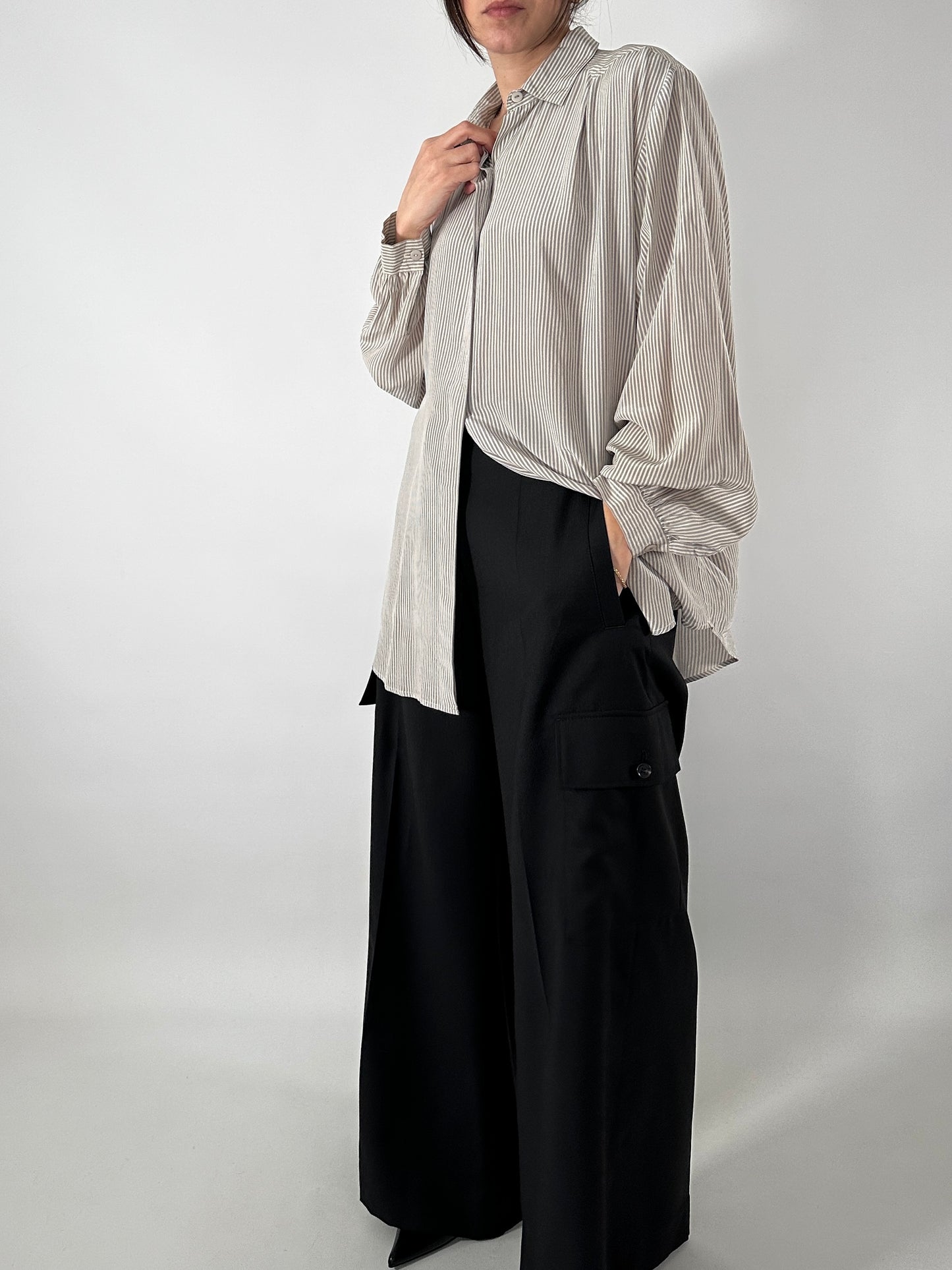Striped vintage silk shirt