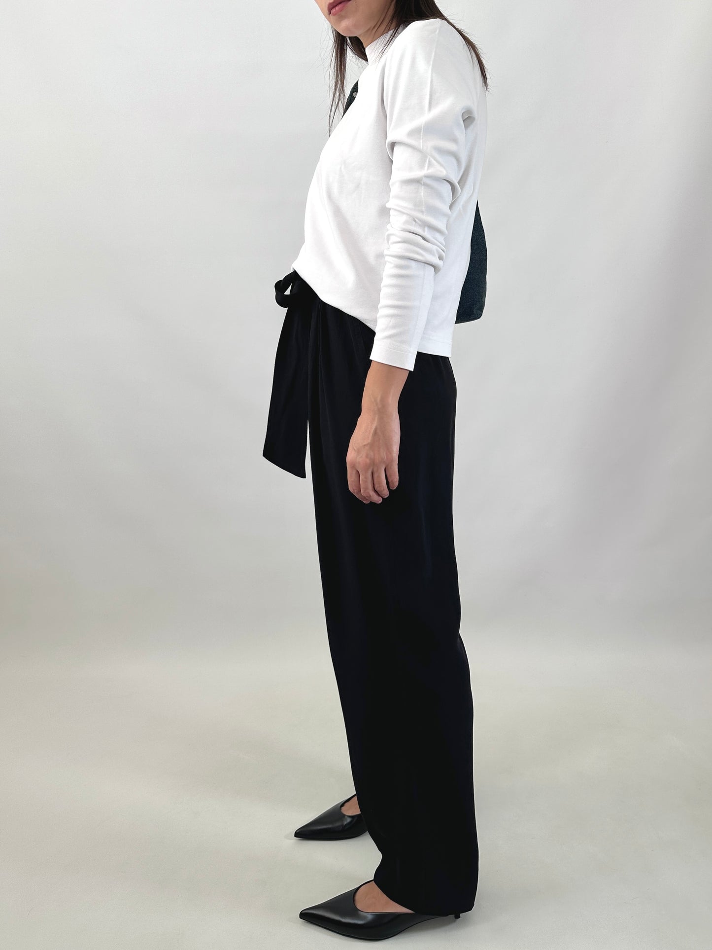 Valentino pure silk carrot fit trousers