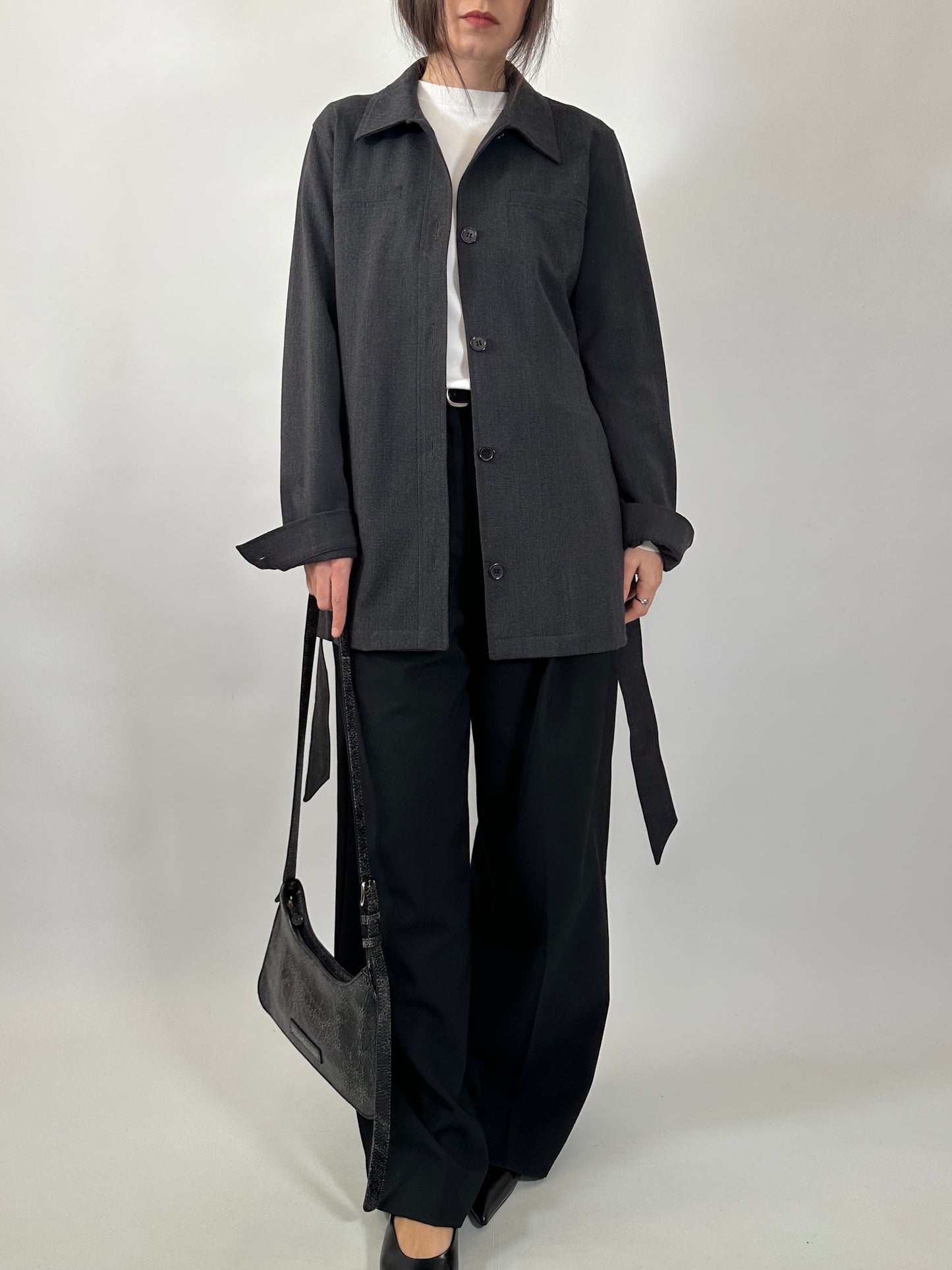 Vintage Marella Belted Shirt Jacket