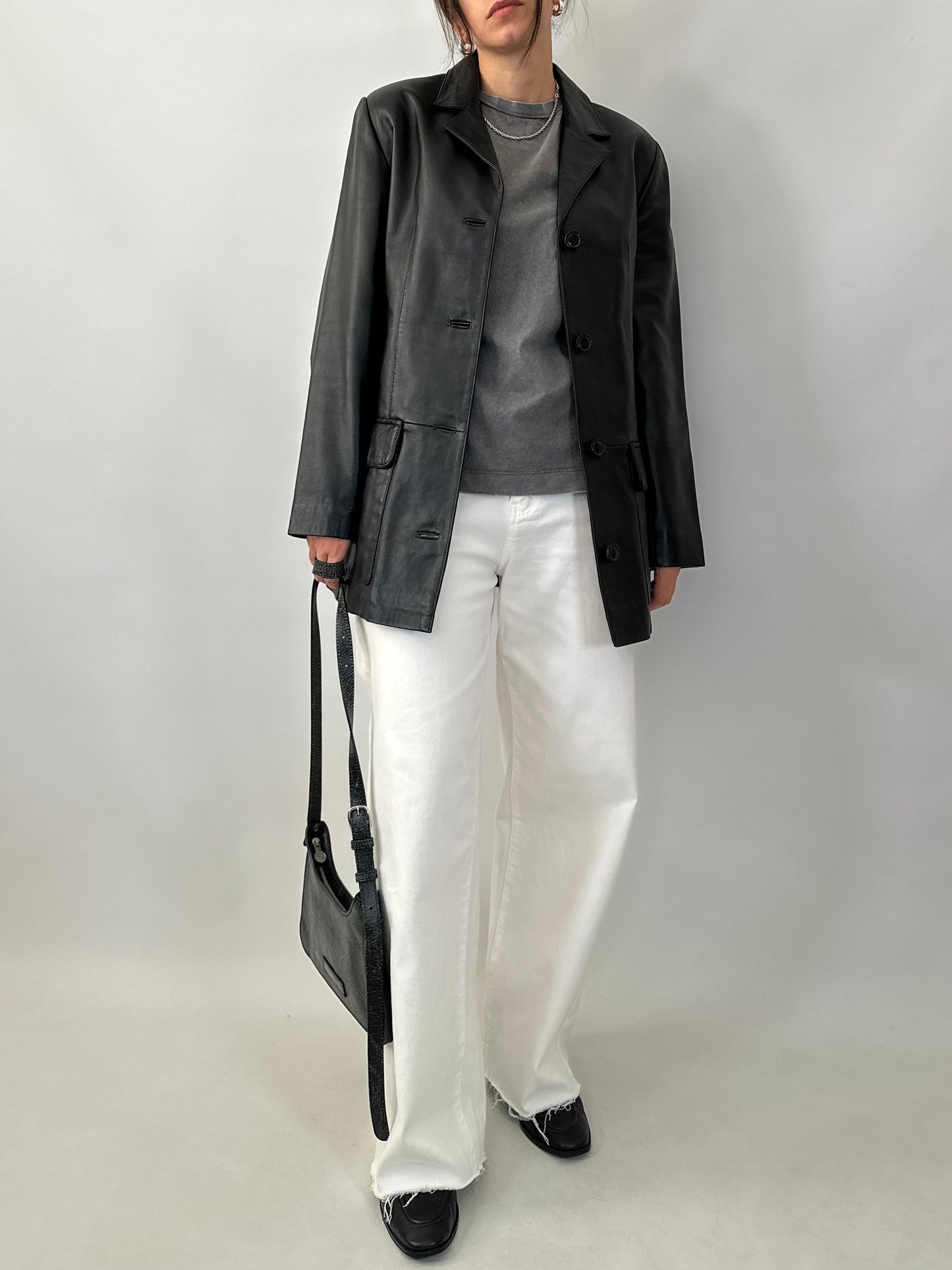 Soft lambskin leather jacket