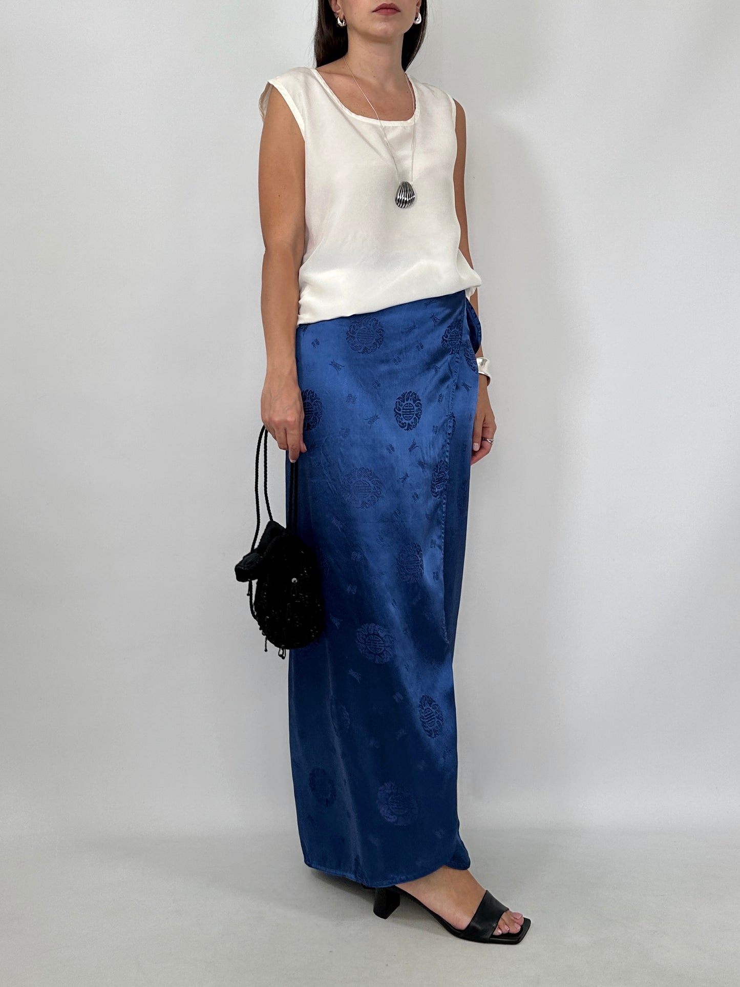 Side Drawstring Silk Top