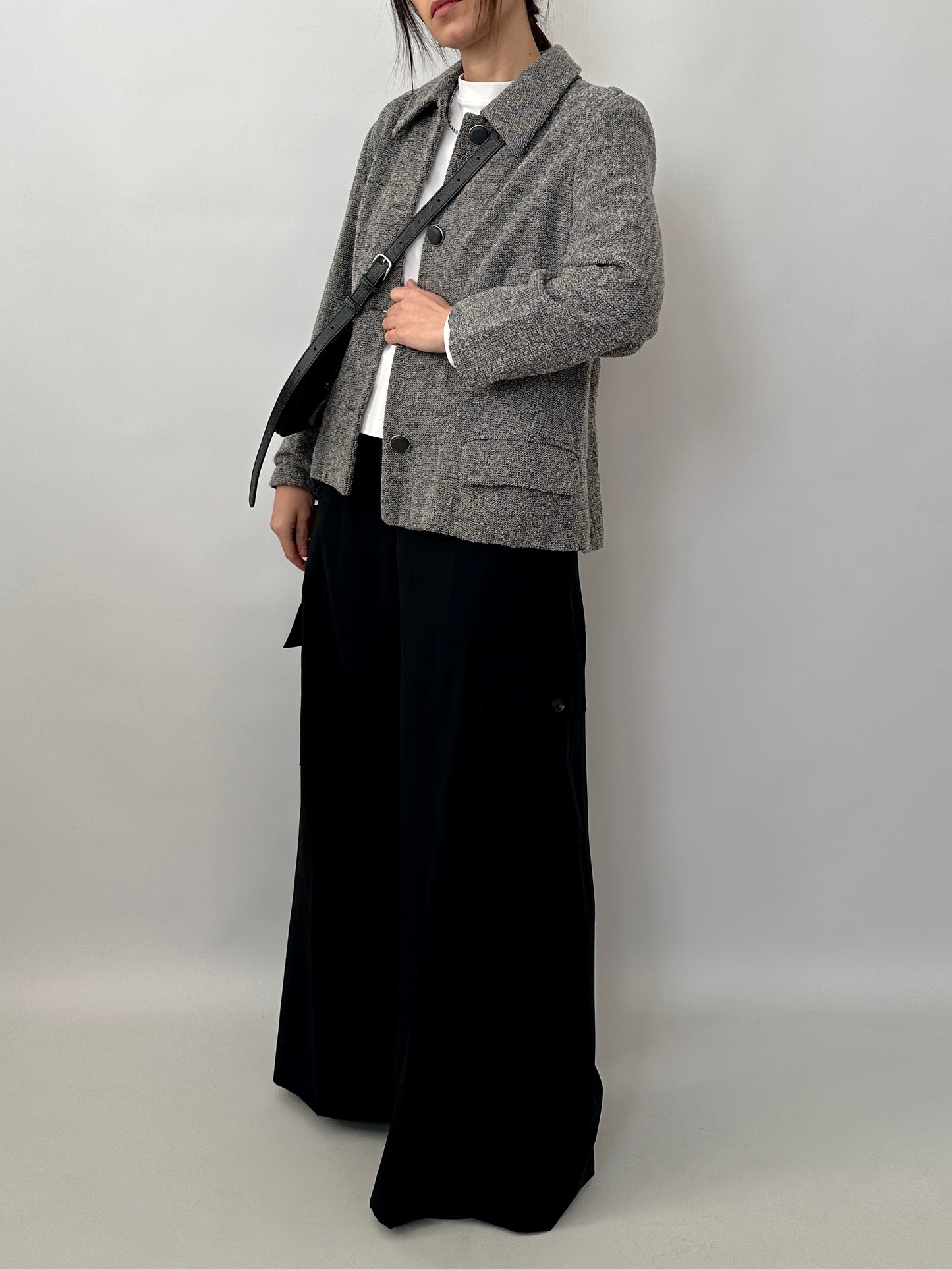 Salt and pepper wool jacket