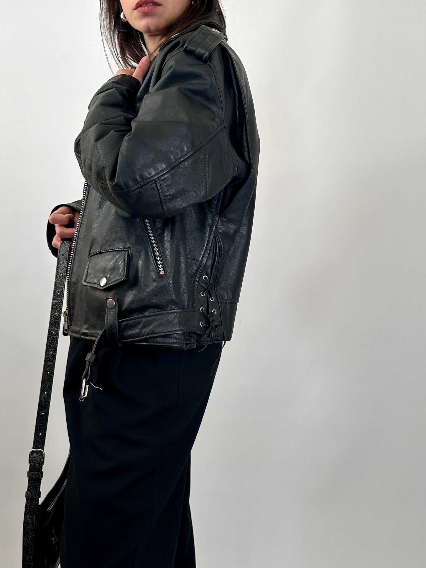 Vintage Leather Perfecto Biker Jacket