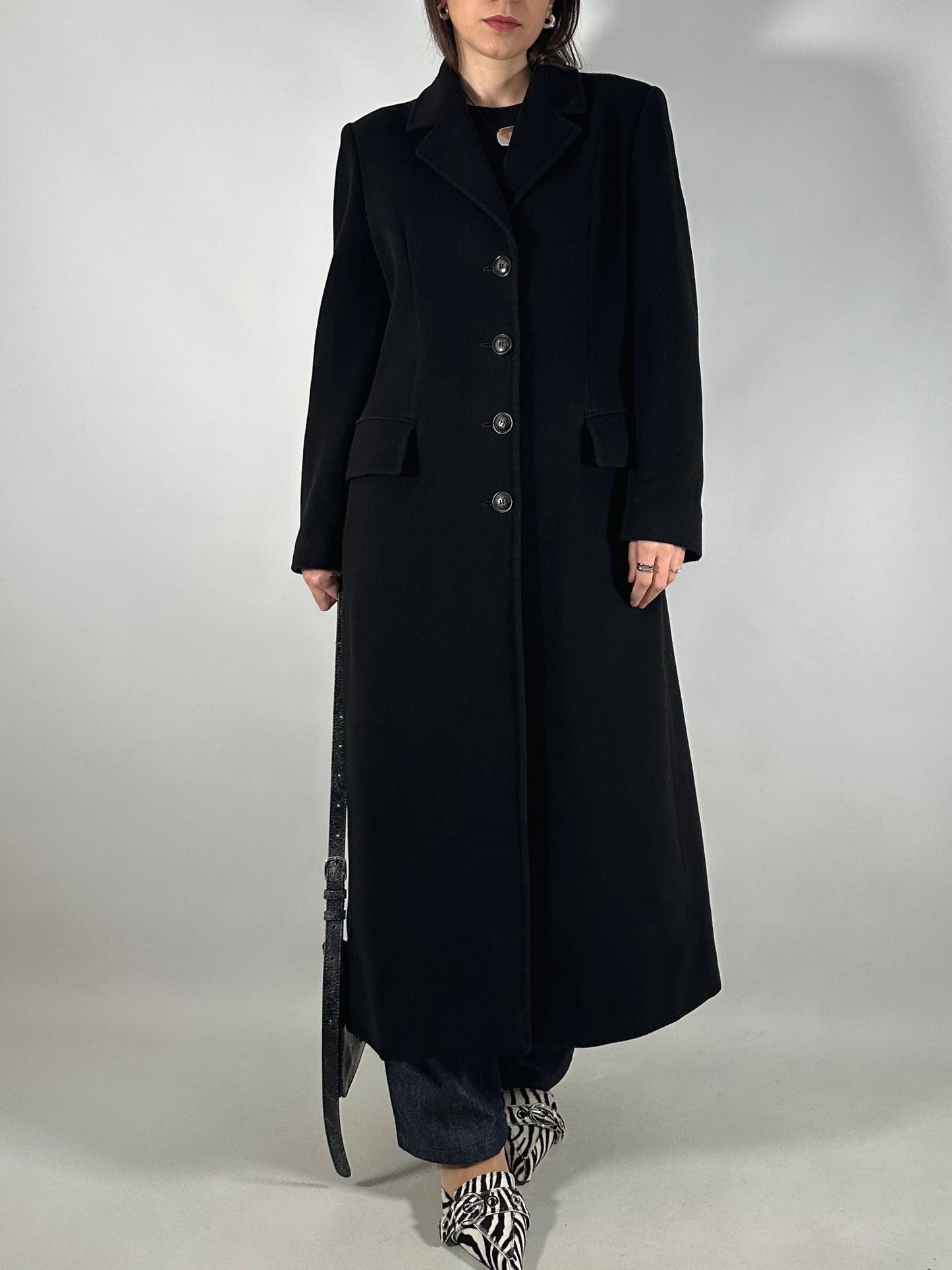 Long Tailored Wool&Cashmere Coat