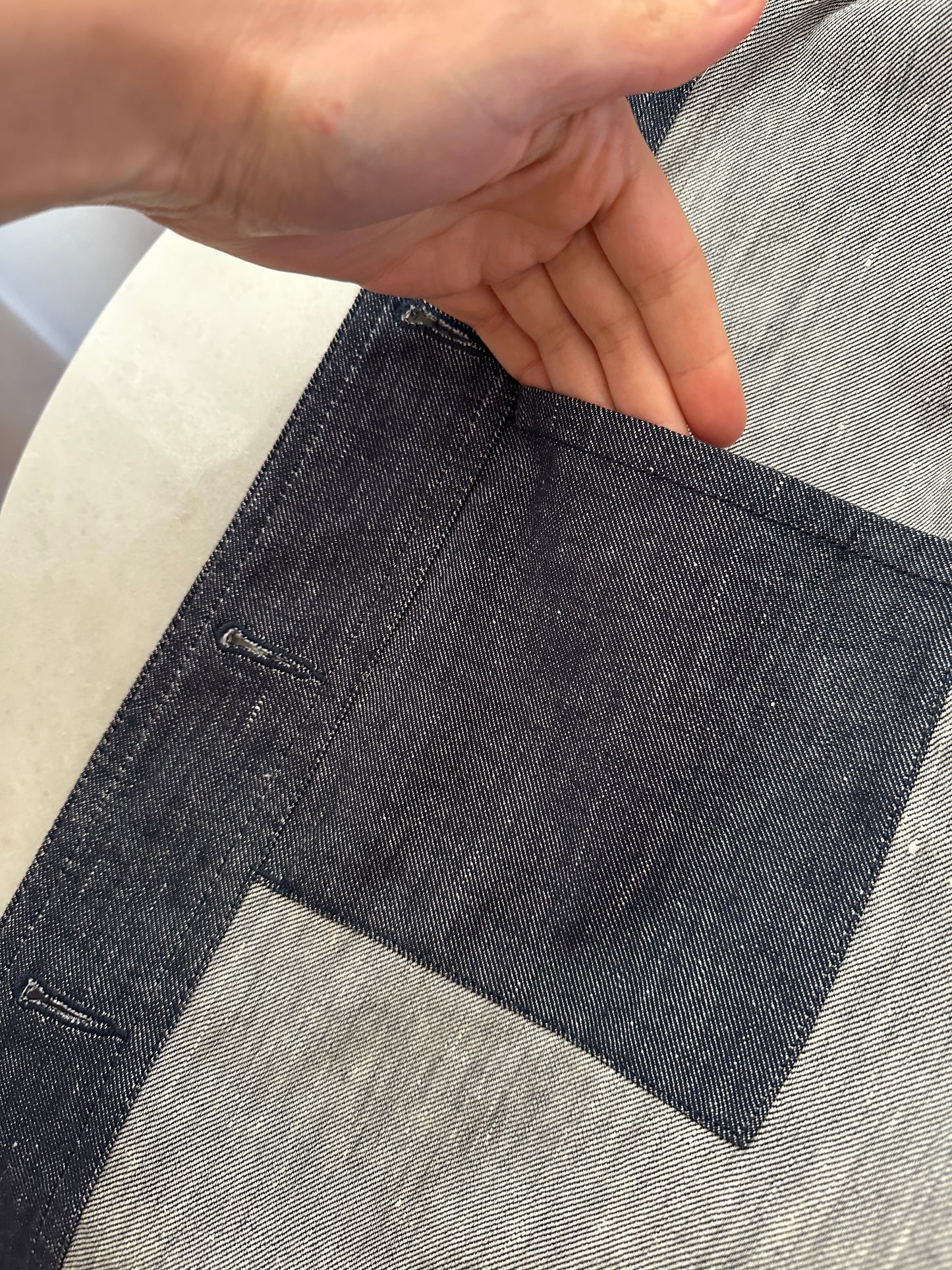 Max Mara linen and cotton denim jacket