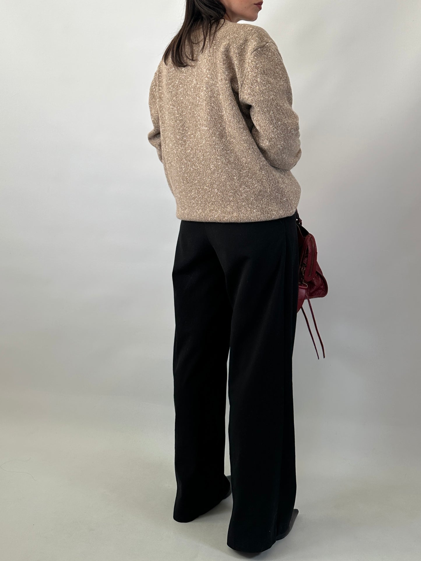 Wool and cotton oversized vintage sweater