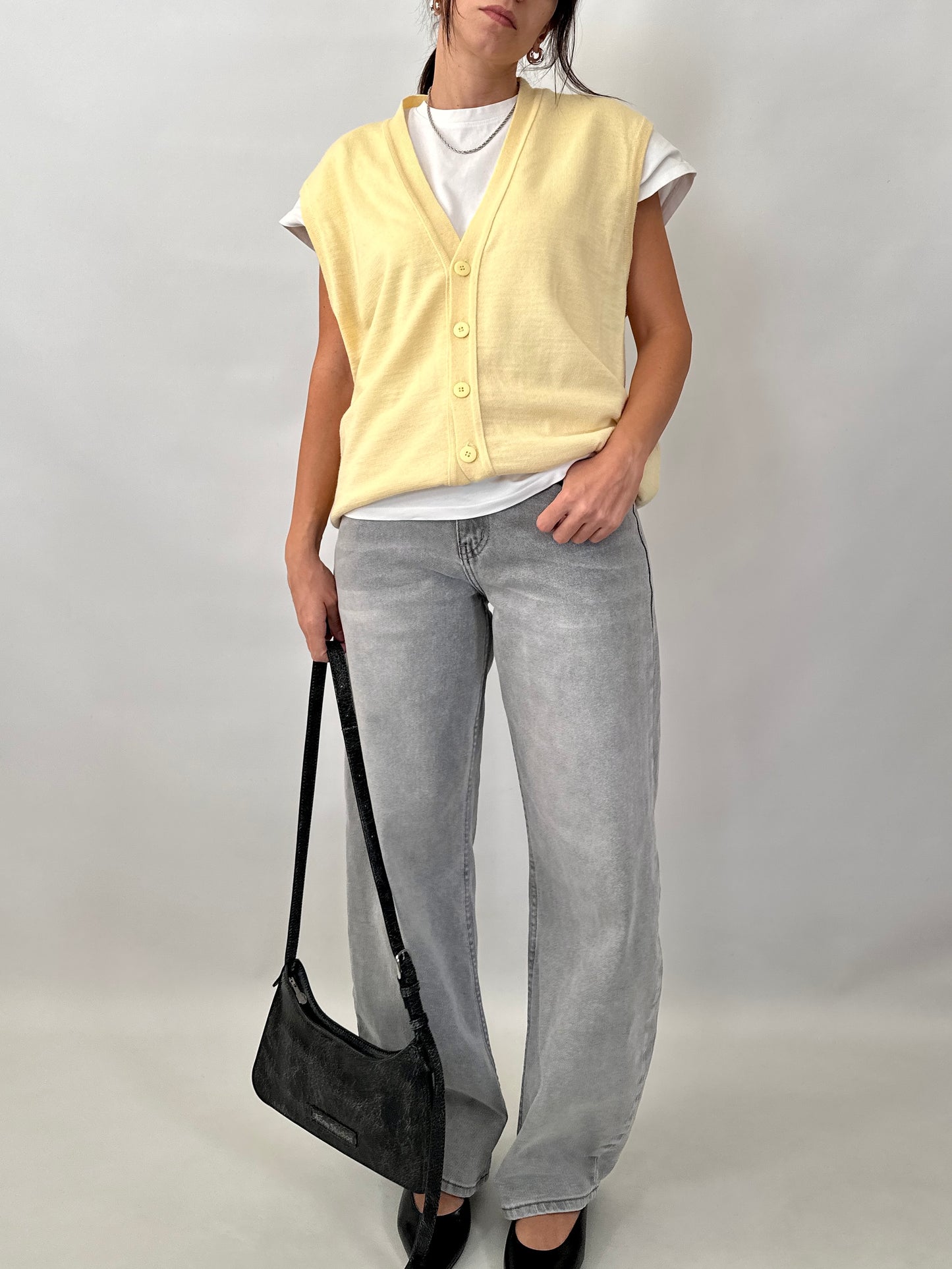 Button front sweater vest