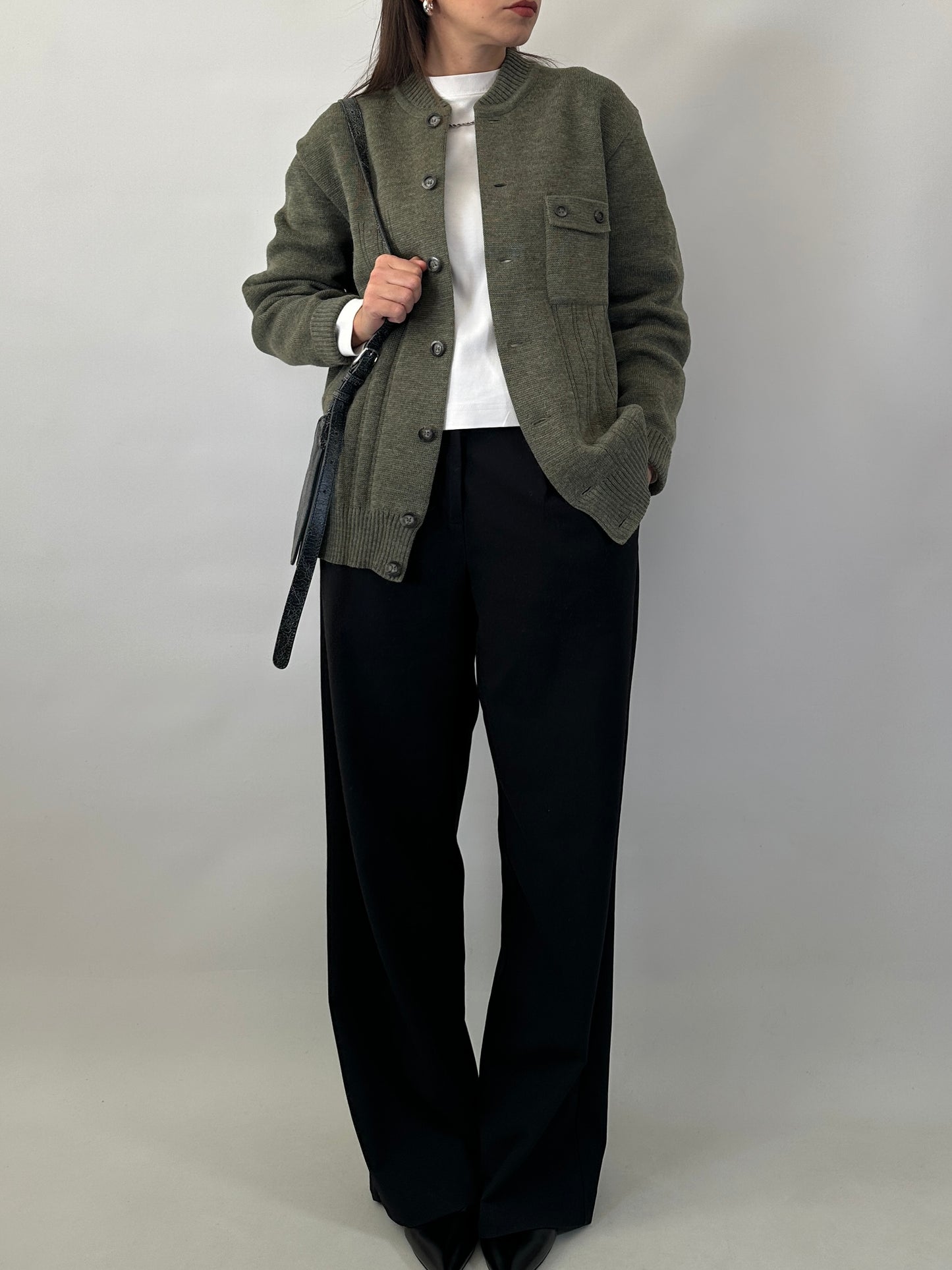 Vintage knitted bomber jacket