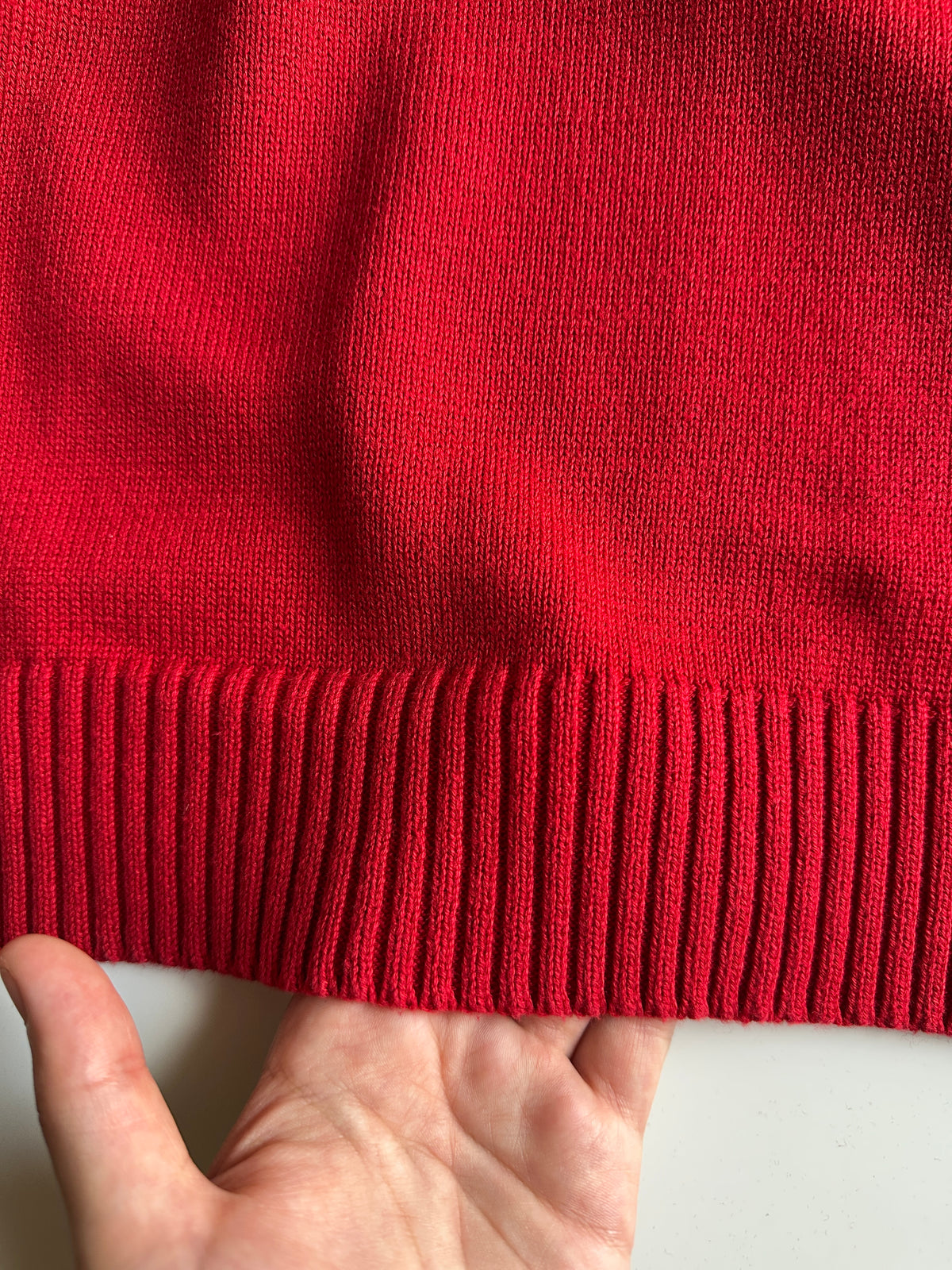Tommy Hilfiger Red Cotton Sweater