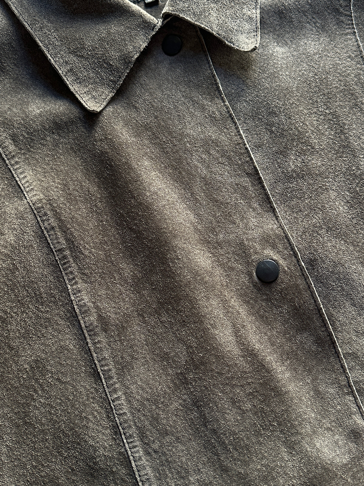 Vintage Grey Suede Leather Jacket