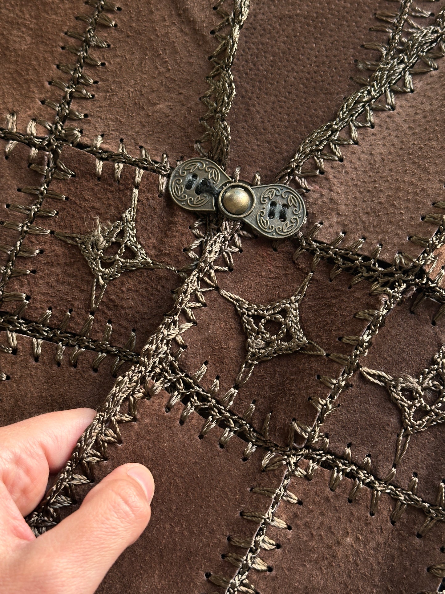 Vintage Boho Patchwork Leather Vest