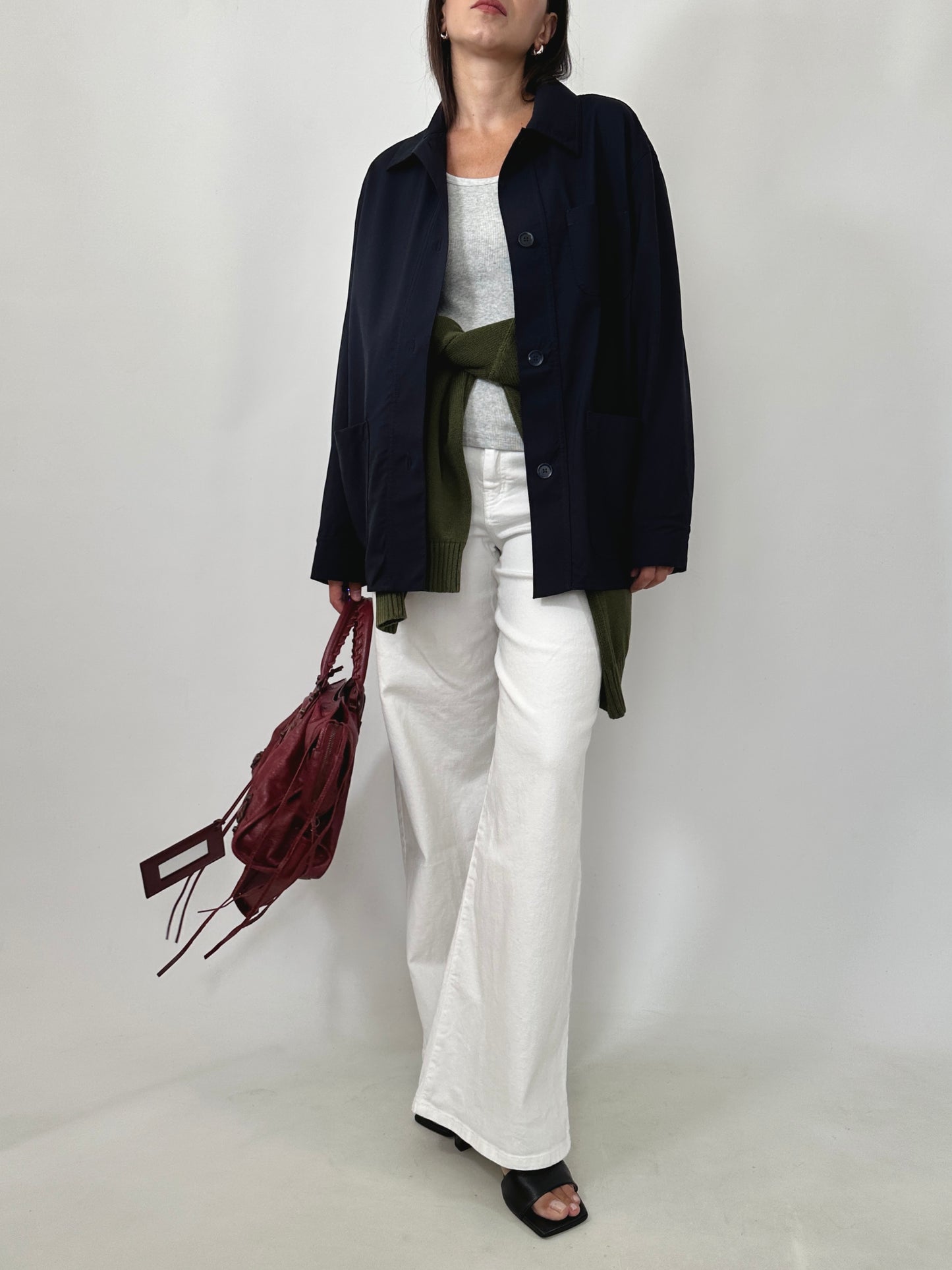 Max Mara Navy Wool Overshirt