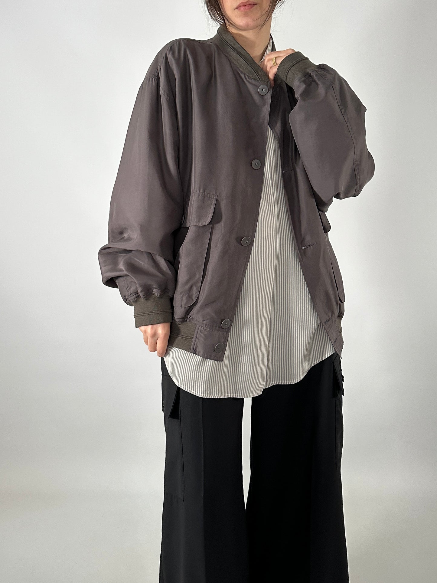 Vintage bomber jacket in silk